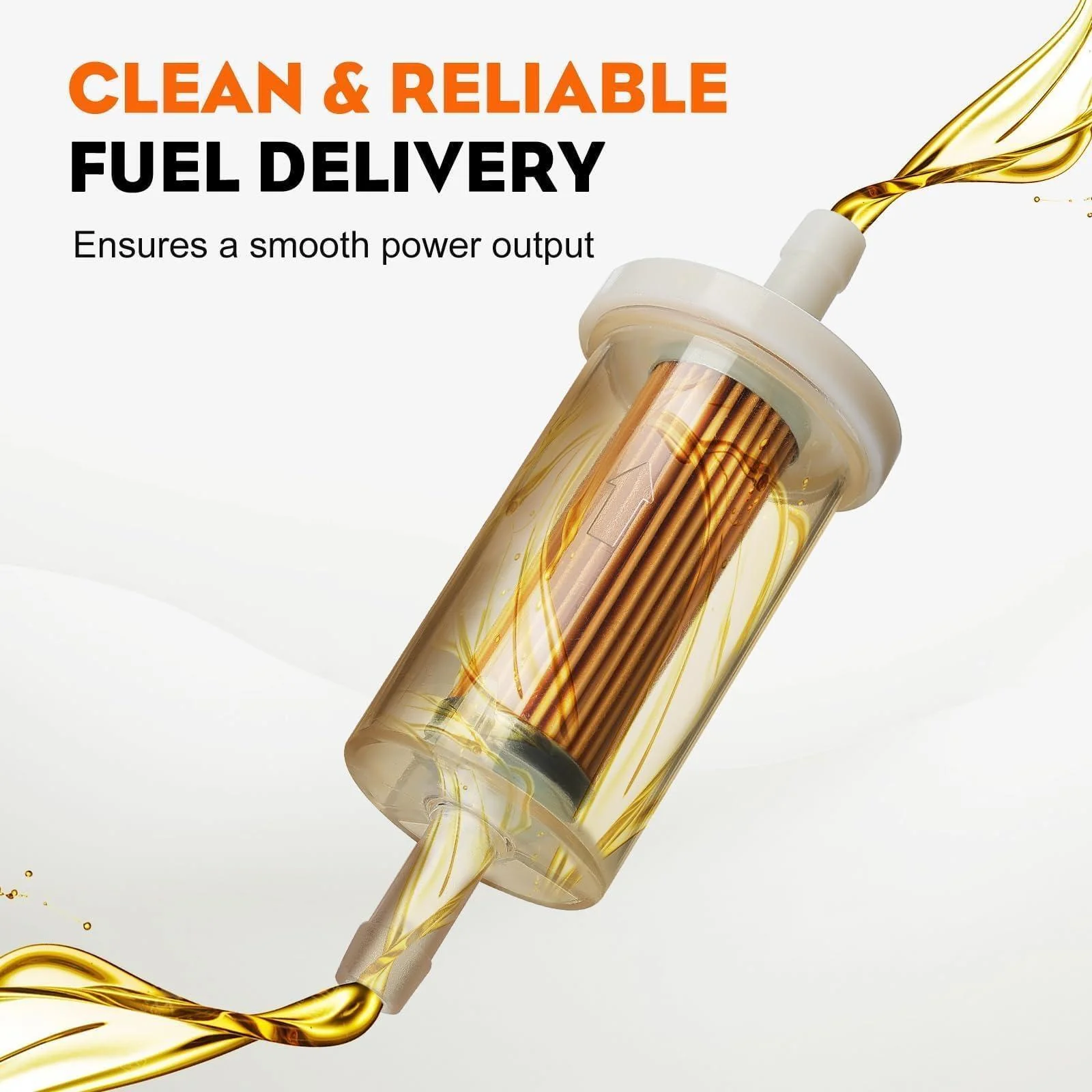 10-Pack 1/4-inch Fuel Filter For BS 695666 845125 691035 John Deere Z225 Z425 Z245 Z435 Z625 Z525E Z375R Z235 Z255 Z335E Z355E Z335M Mower Tractor - Image 4