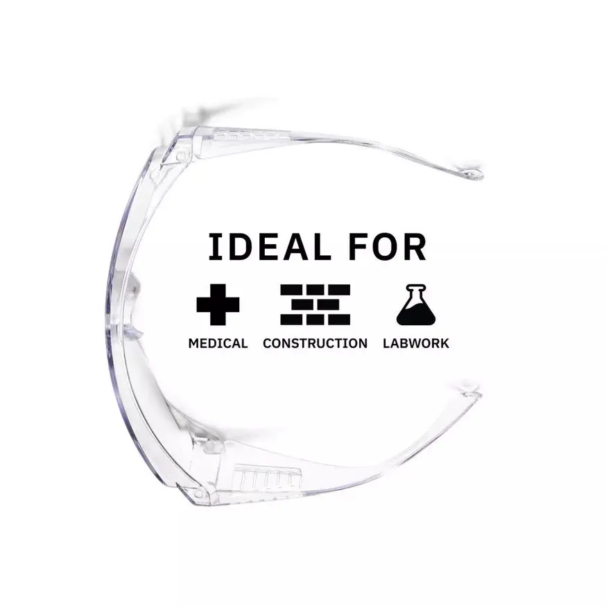 10PC Safety Goggles Glasses Lab Work Eye Protective Eyewear Clear Lens - Image 5