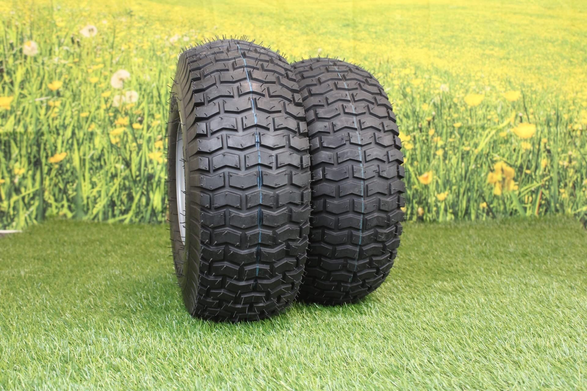 Antego Tire & Wheel (Set of 2) 15x6.00-6 Tire and Wheel Assemblies, ATW-001, 4 Ply Turf Tires, .75" Precision Ball Bearings, Poulan/Husqvarna Mower Front Tires, and Honda Lawn Mower Tires 15x6.00-6 - Image 5