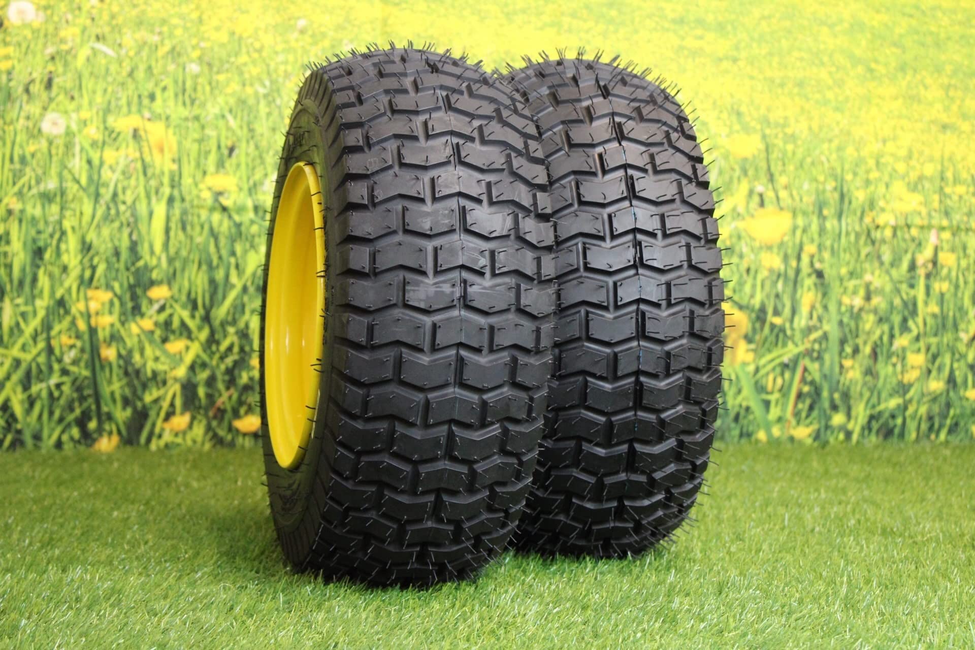 16x6.50-8 Tires & Wheels 4 Ply for Lawn & Garden Mower Turf Tires .75" Bearing (Set of 2) - Image 3