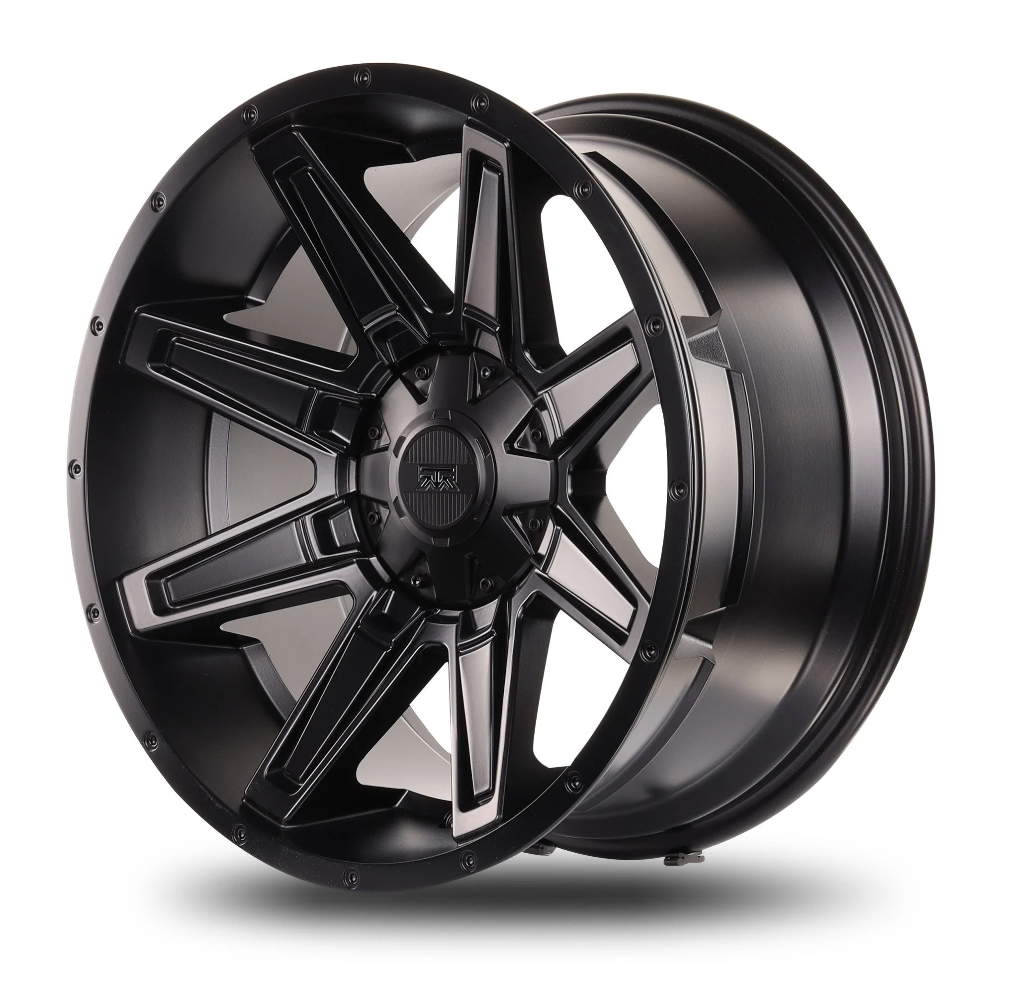 17x8.5 Mudder Trucker MT404 Deviant Black 5x114.3 5x4.5 5x127 5x5 18 Wheel - Image 5
