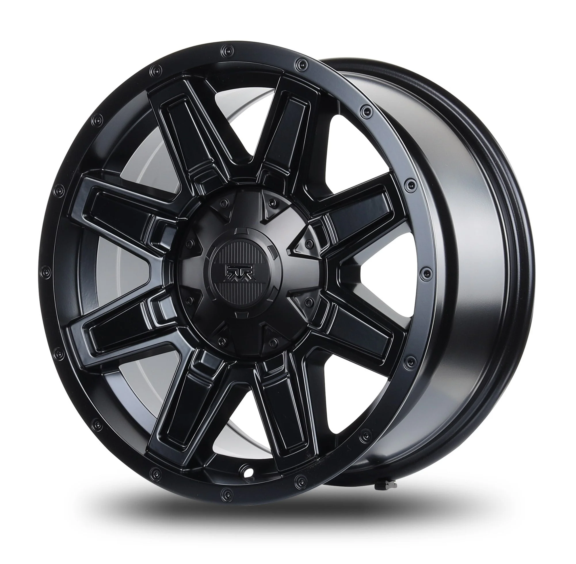 17x8.5 Mudder Trucker MT404 Deviant Black 5x127 5x5 5x139.7 5x5.5 -6 Wheel - Image 3