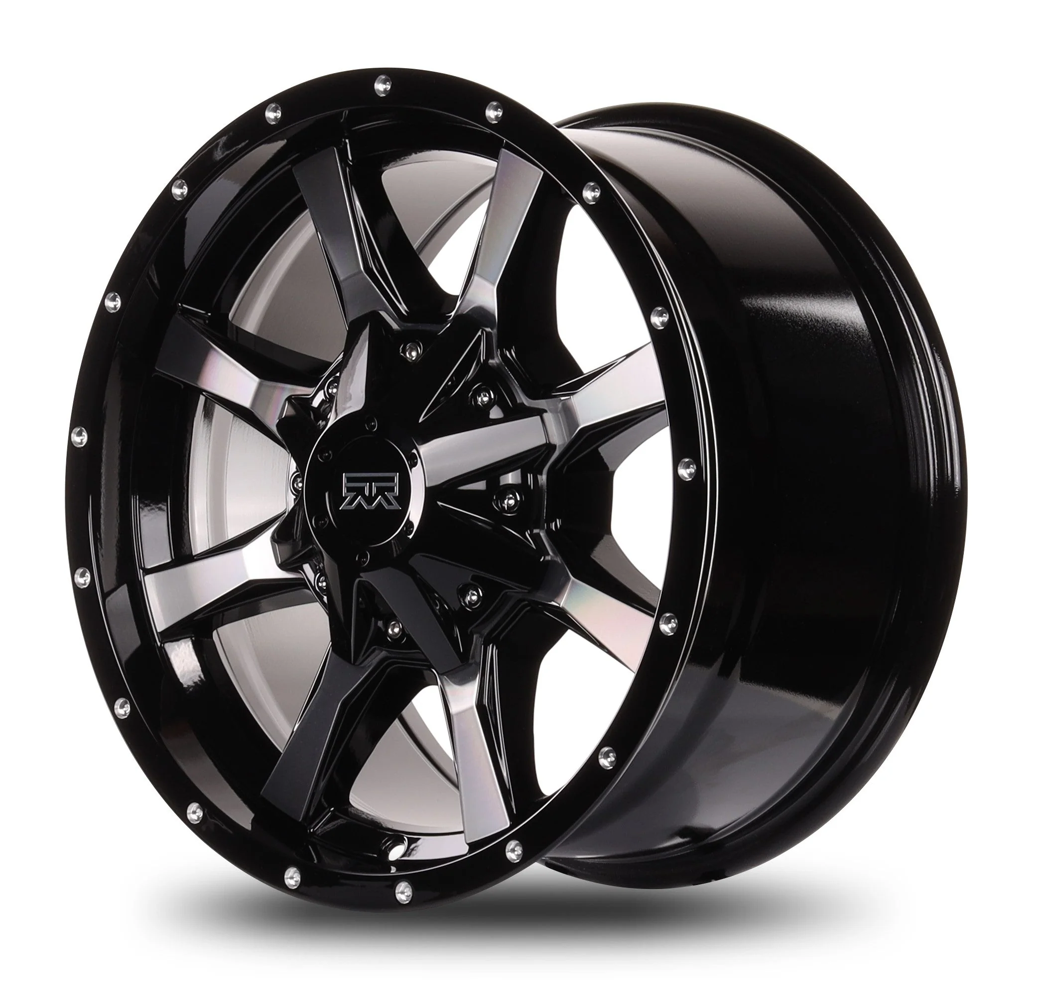 17x9 Mudder Trucker MT513 Black Machined 5x127 5x5 5x139.7 5x5.5 ET-12 Wheel - Image 5