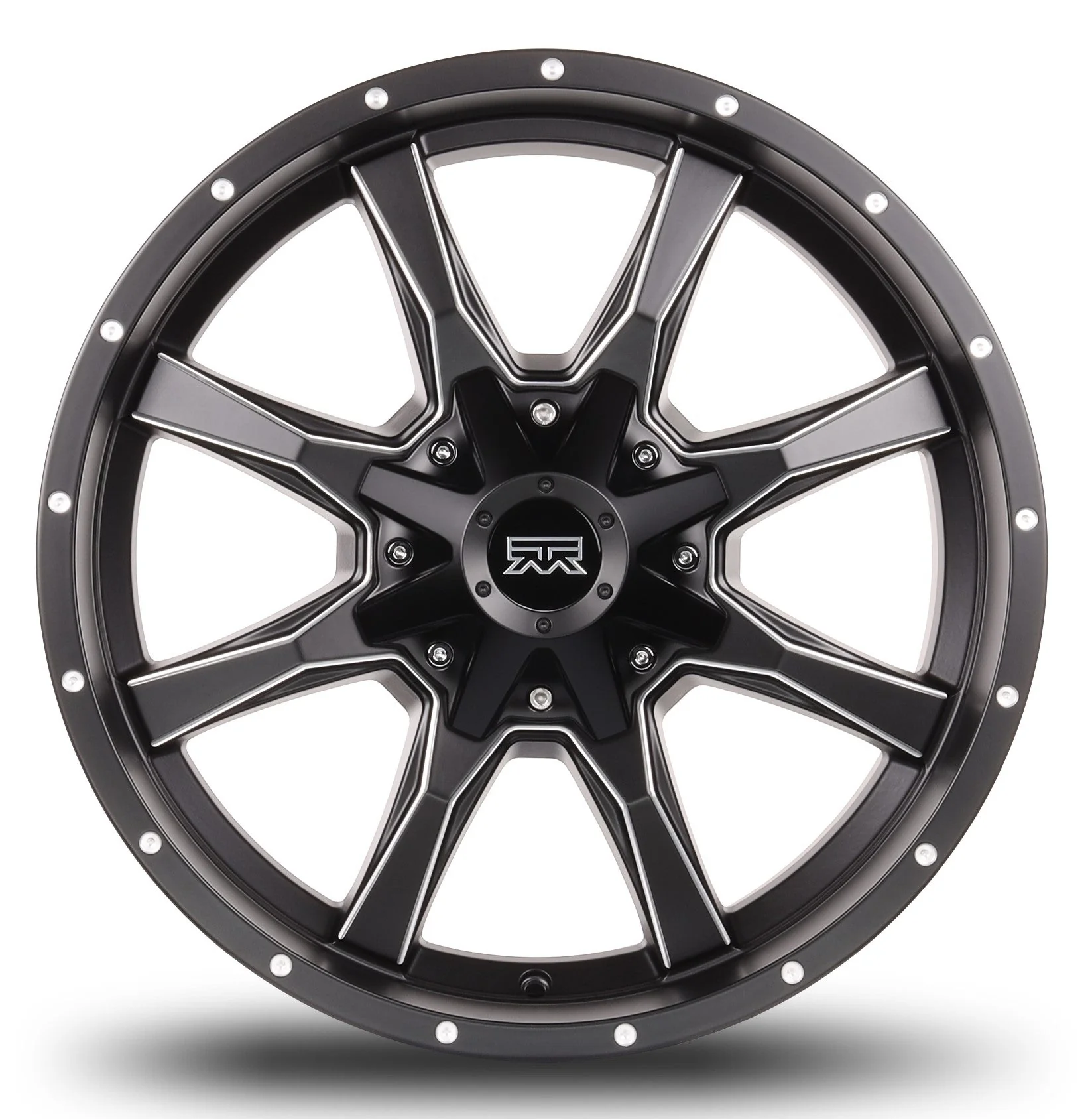 17x9 Mudder Trucker MT513 Black Milled 5x127 5x5 5x139.7 5x5.5 ET-12 Wheel - Image 2
