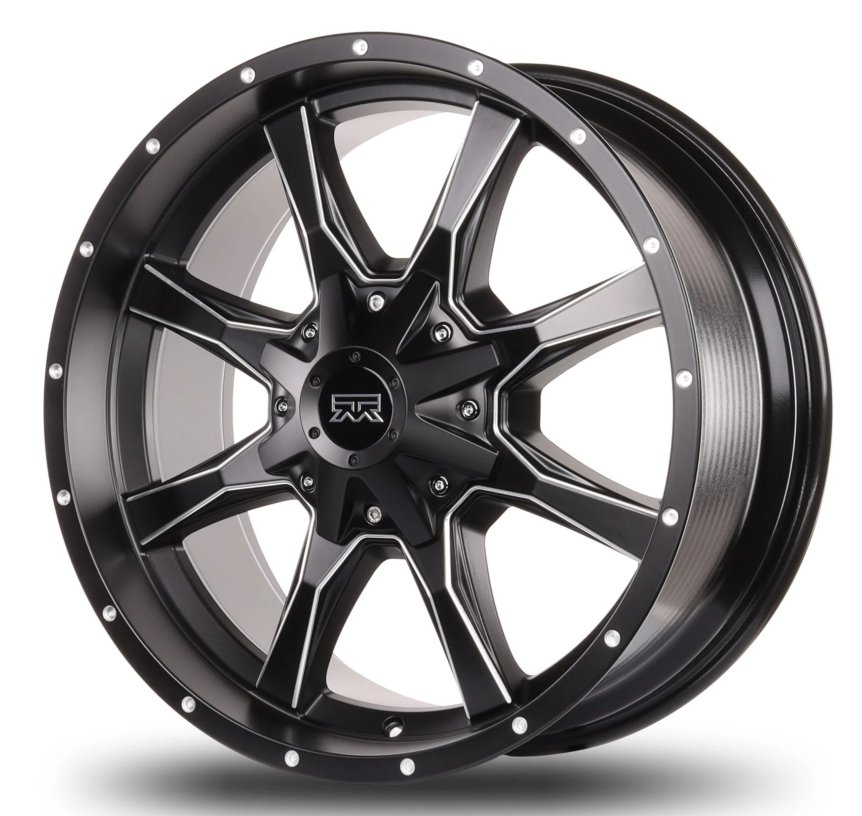 17x9 Mudder Trucker MT513 Black Milled 5x127 5x5 5x139.7 5x5.5 ET-12 Wheel - Image 4