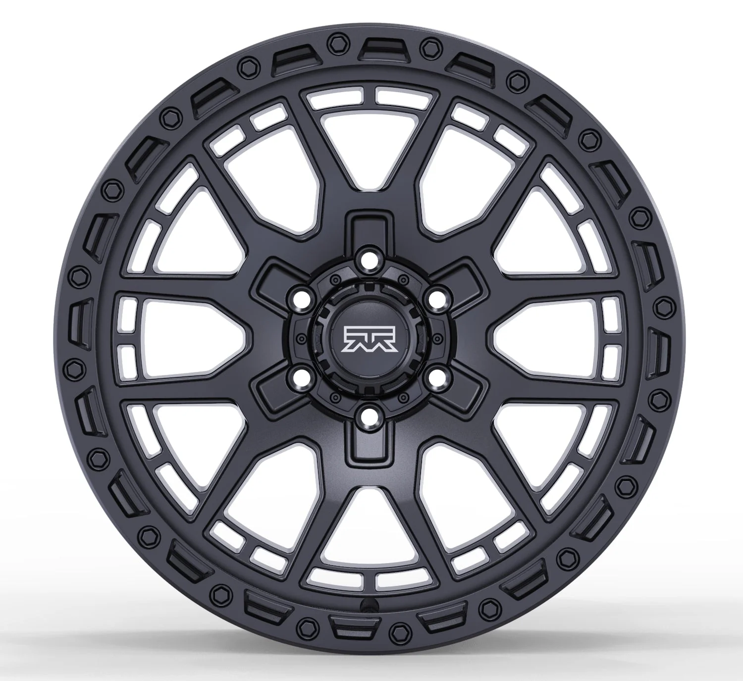 17x9 Mudder Trucker MT678 Resolve Matte Black 6x135 ET12 Wheel Rim - Image 3