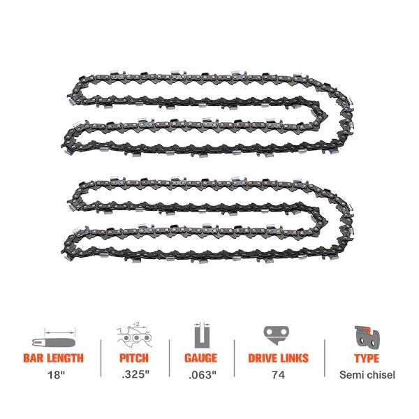 18 Inch Safety Chain .325 Pitch .063 Gauge 74 DL For Stihl MS290 MS260 MS271 MS291 029 026 Pro MS261 MS360 Chainsaw # 22LPX074G 26RM3 74 - Image 6