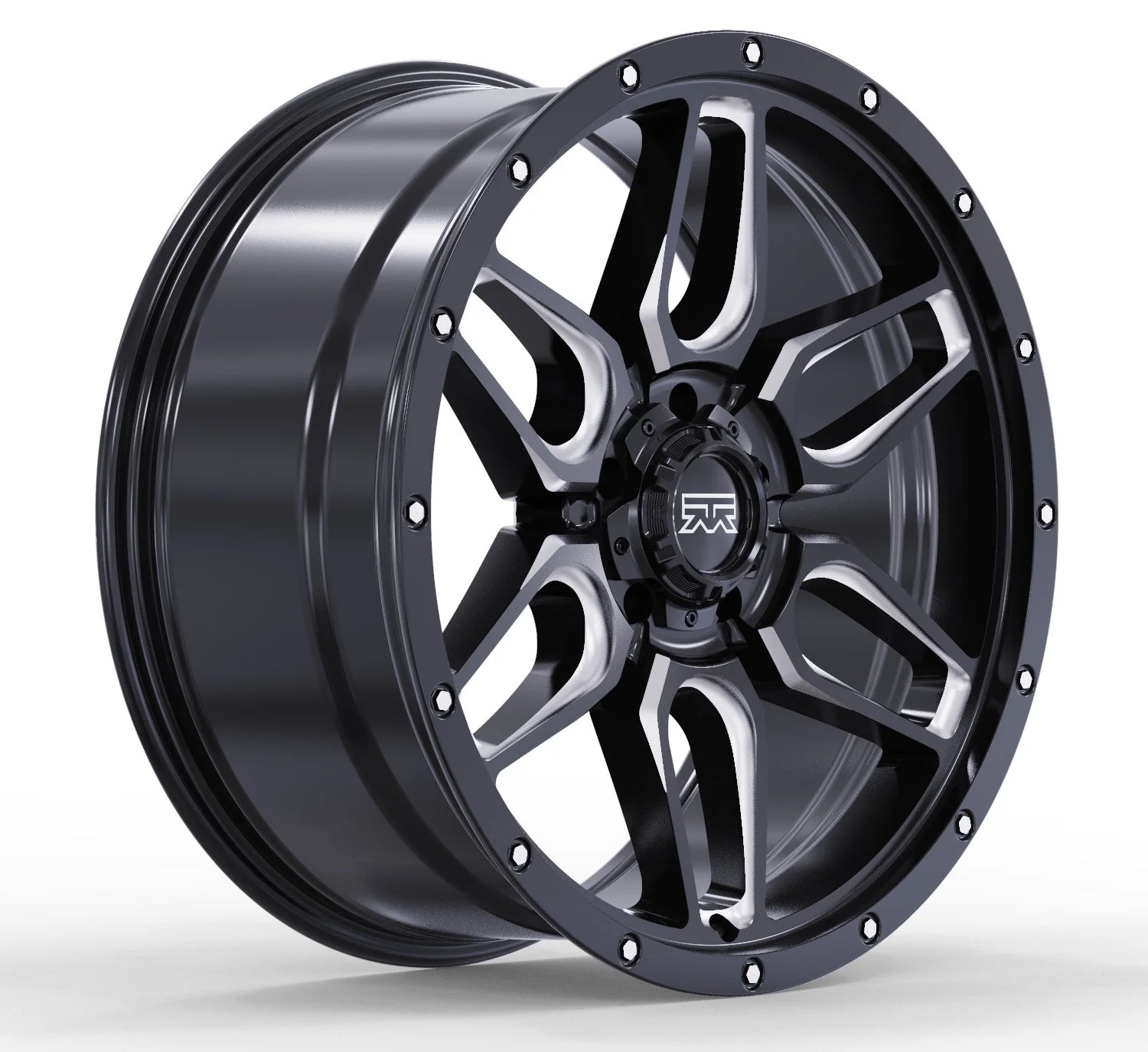 18x9 Mudder Trucker MT317 Barrier Black Milled 5x127 5x5 ET0 Wheel Rim - Image 2