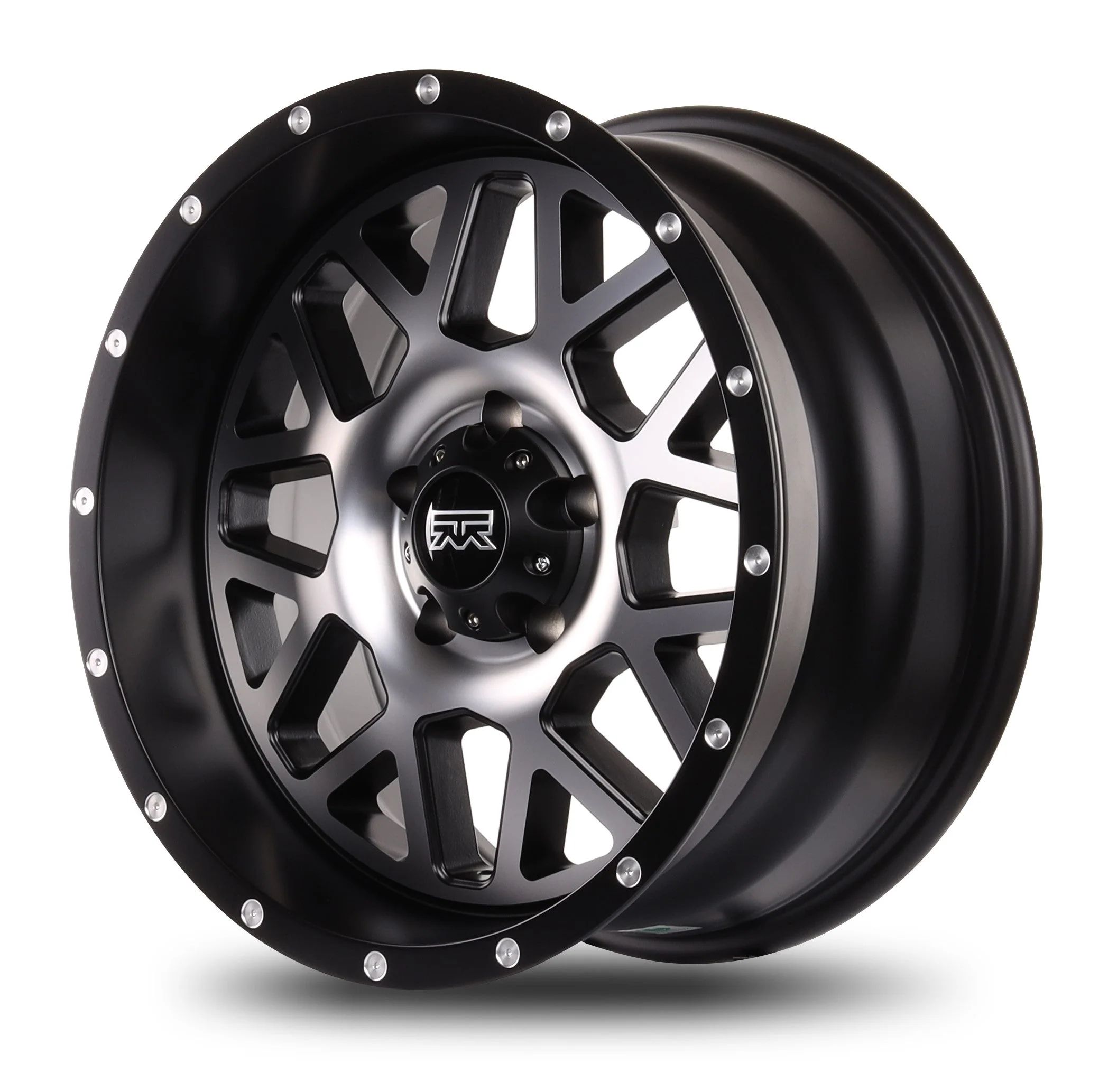 18x9 Mudder Trucker MT859 Mutiny Black Machined 5x127 5x5 ET-12 Wheel Rim - Image 5