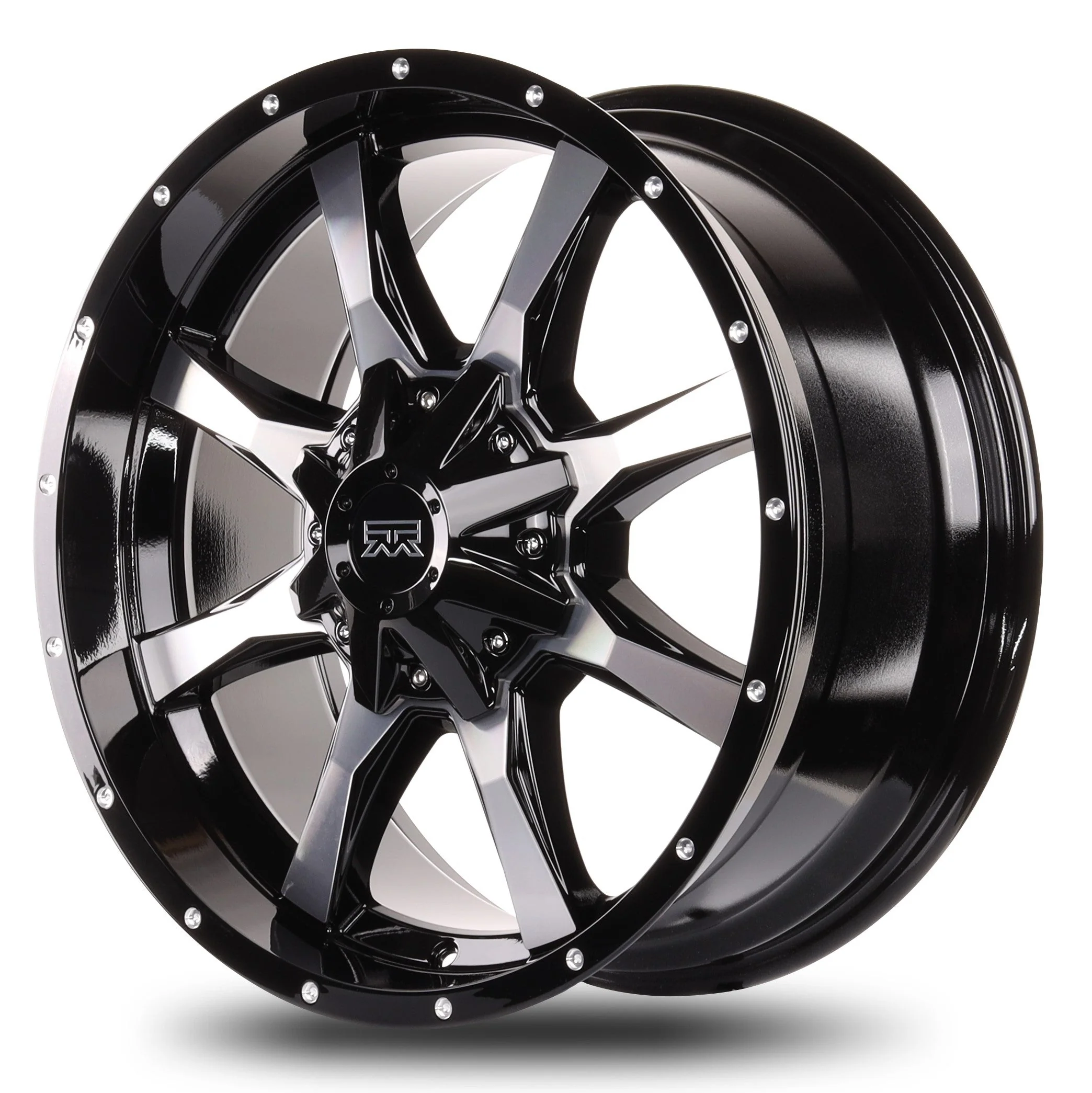 20x9 Mudder Trucker MT513 Black Machined 5x139.7 5x5.5 5x150 ET18 Wheel - Image 4