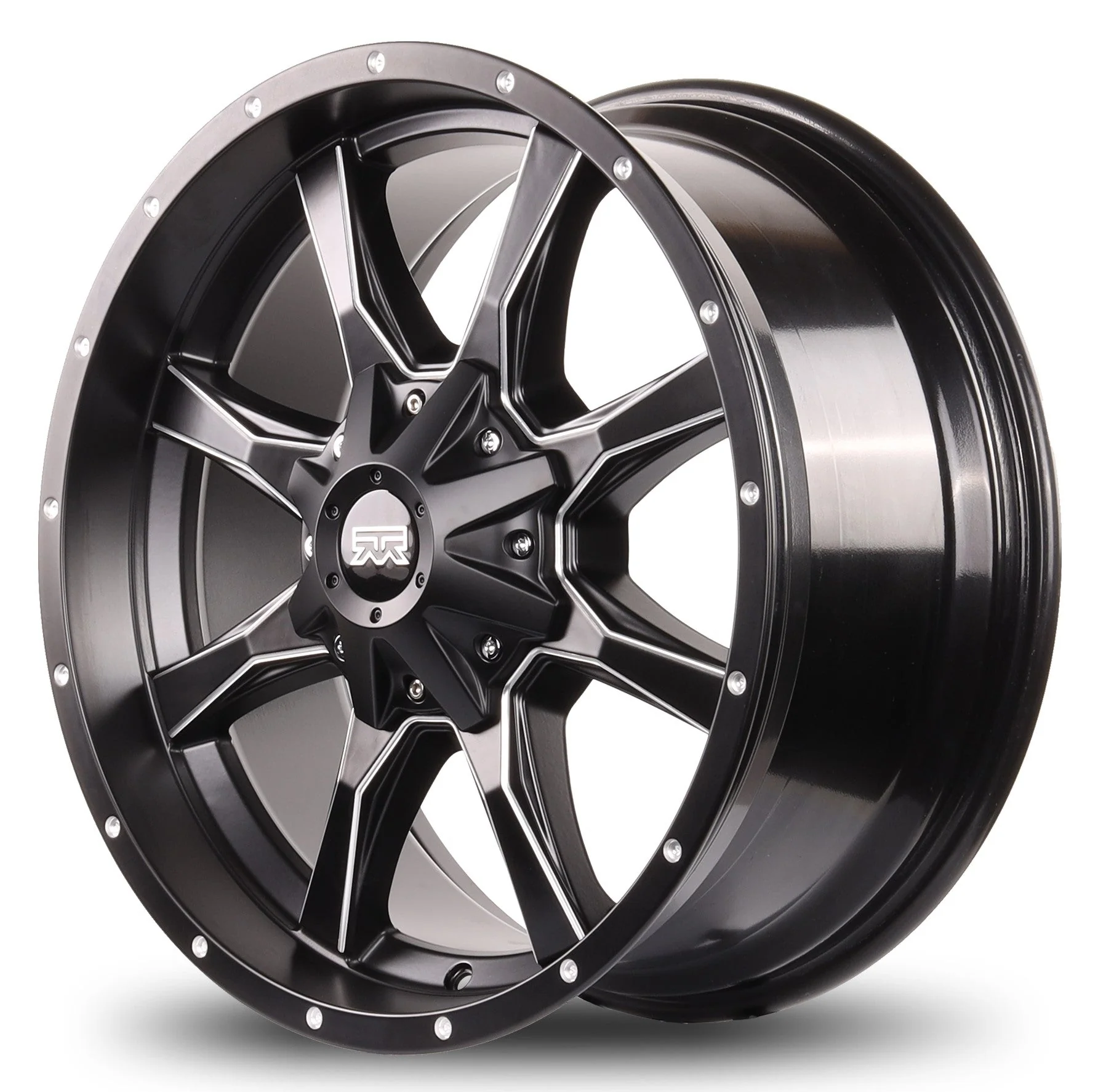 20x9 Mudder Trucker MT513 Black Milled 5x139.7 5x5.5 5x150 ET18 Wheel - Image 3