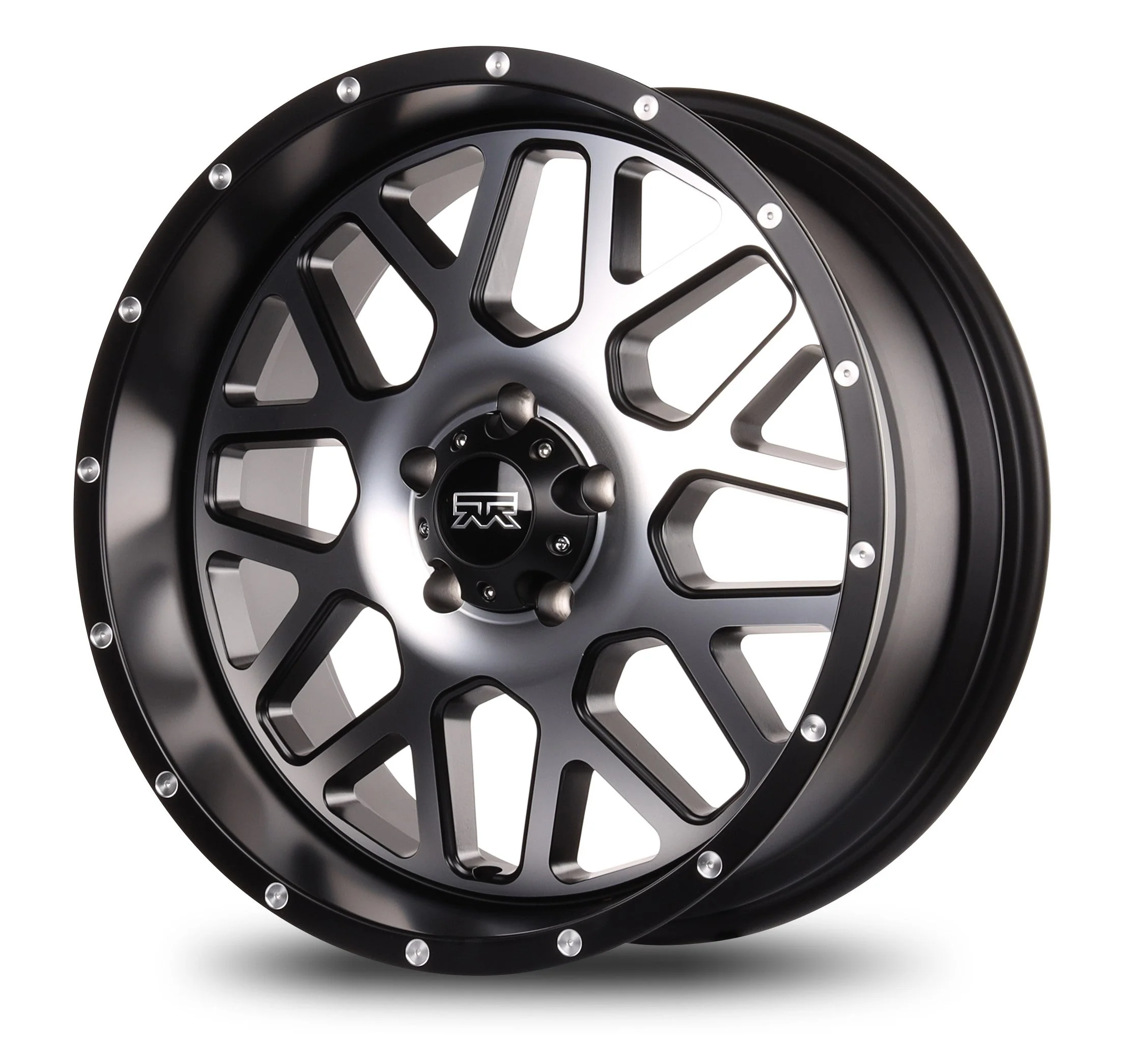 20x9 Mudder Trucker MT859 Mutiny Black Machined 5x127 5x5 ET0 Wheel Rim - Image 4