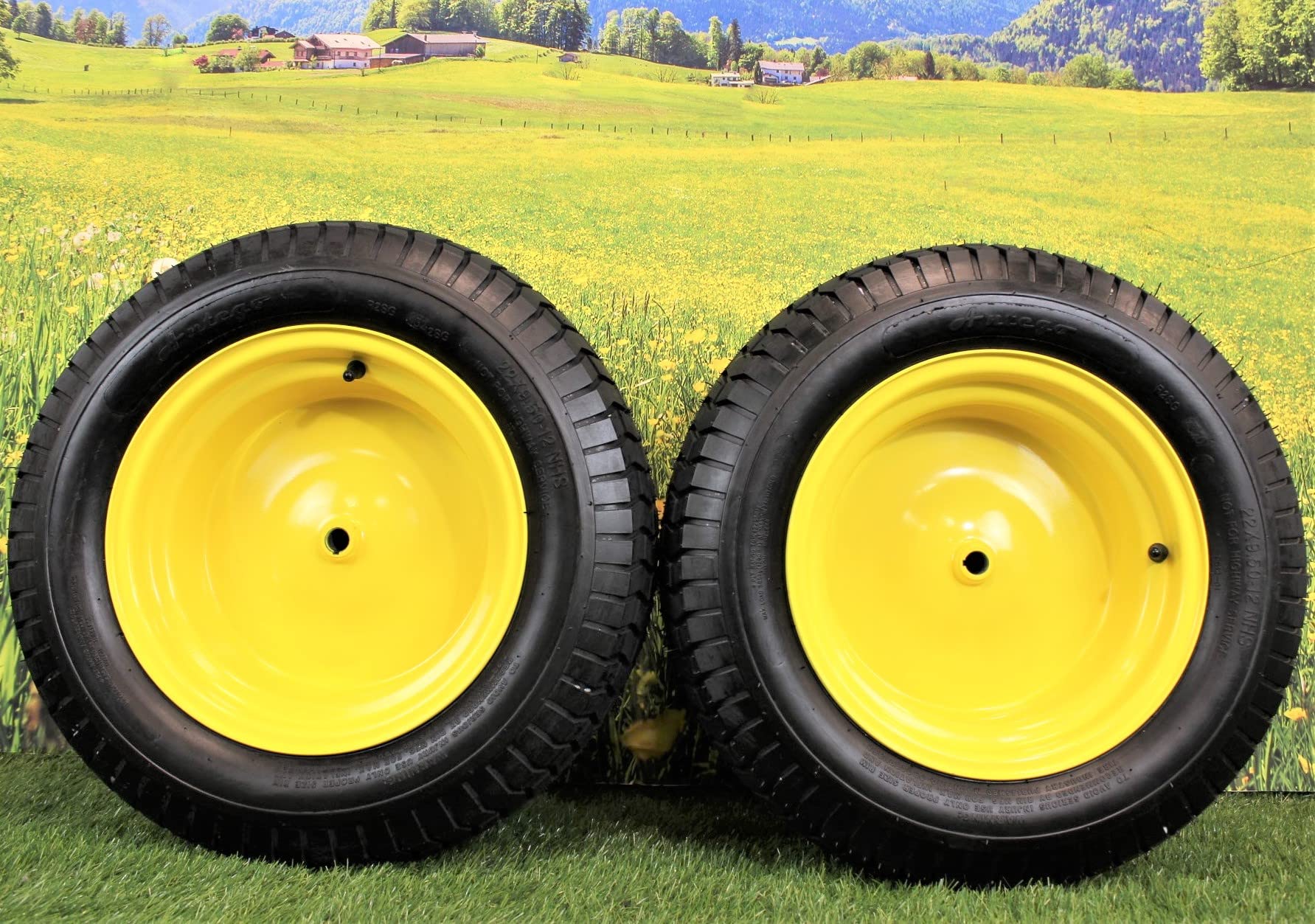 22x9.50-12 4 Ply Turf Tires & Wheels for John Deere Lawn & Garden Mower Turf Tires (Set of Two) - Image 3