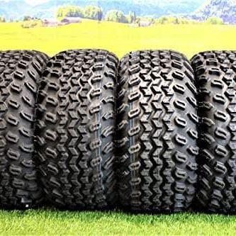 23x10.50-12 Glossy Black/Red Aluminum Golf Tire Wheel Assembly (Qty: 1) - Image 2