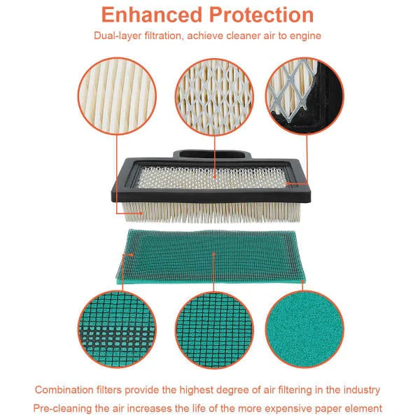 698754 273638 Air Filter Kit for BS 499486S 695667 492932 808492 808656 Intek Extended Life V-Twin 18-26 HP JD LA135 LA120 LA130 Lawn Mower Tractor - Image 7