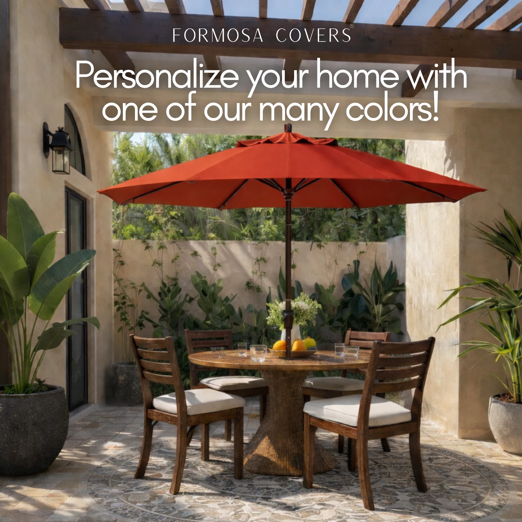 9ft Market Patio Umbrella 6 Rib Replacement Canopy Red - Image 9