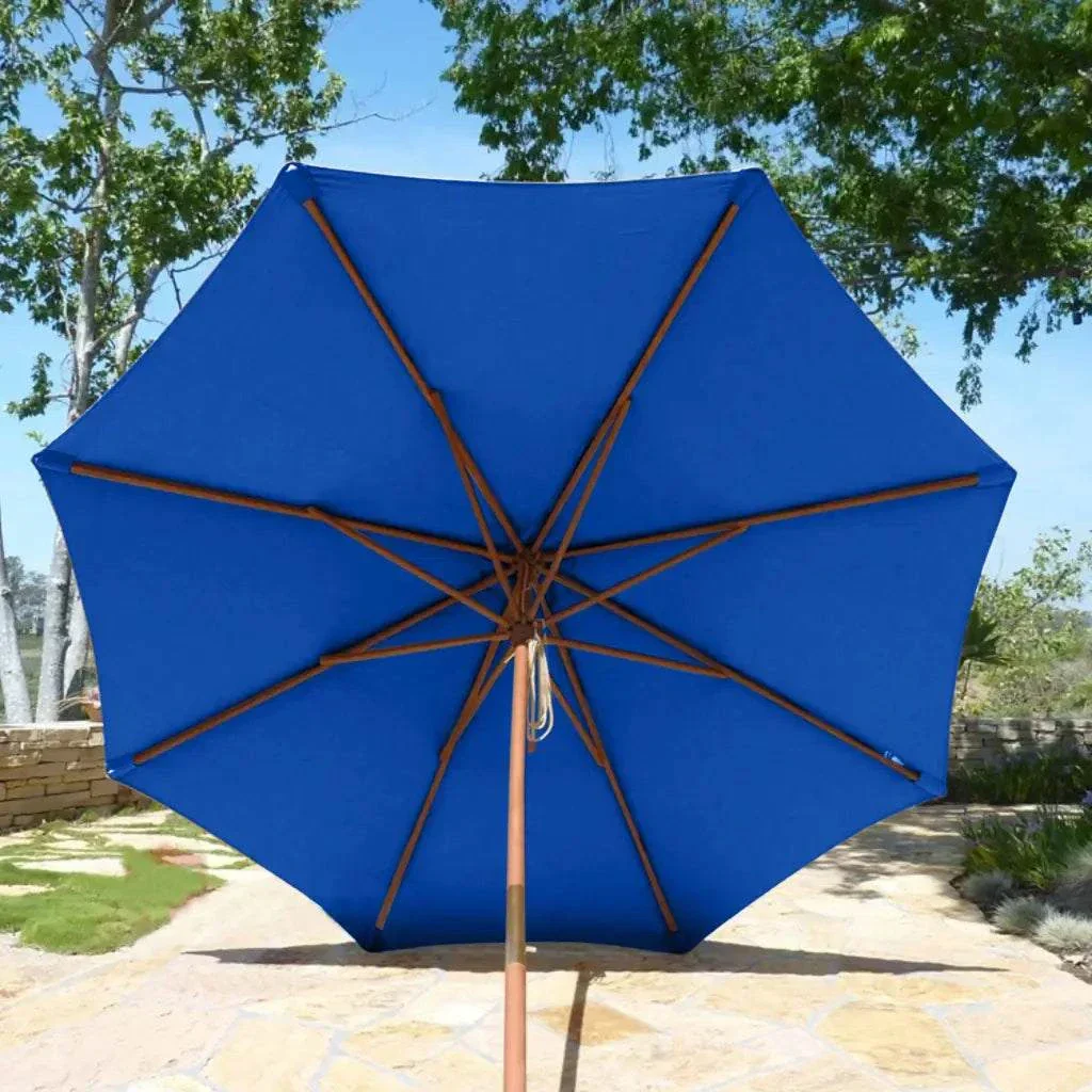 9ft Market Patio Umbrella 8 Rib Replacement Canopy Royal Blue - Image 6