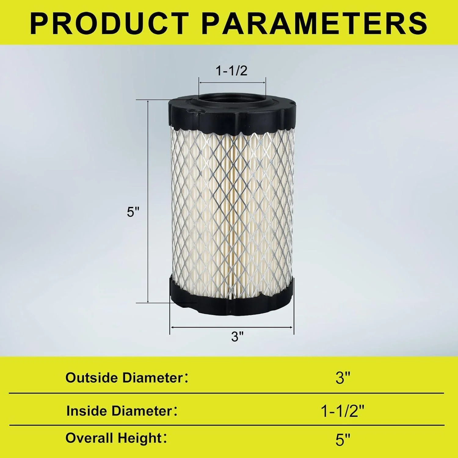 Air Filter for John Deere D100 D105 D110 D130 D140 D160 D170 D105 D120 Lawn Mower Replace GY21435 MIU13038 W AM125424 Oil Filter Tune Up Kit - Image 3