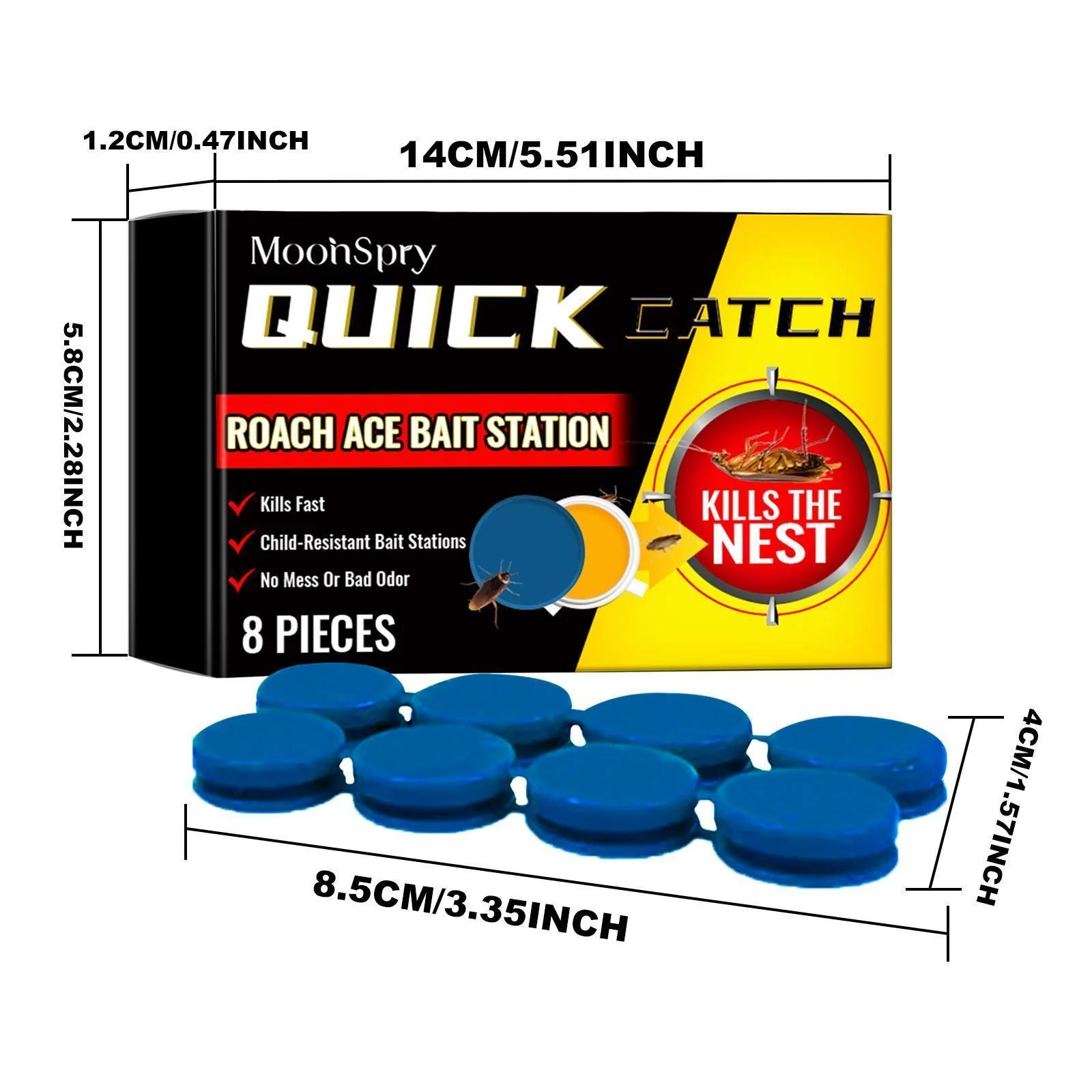 Cockroach Killer Star Bait Station Pest Control USA Warehouse 🇺🇸 - Image 11