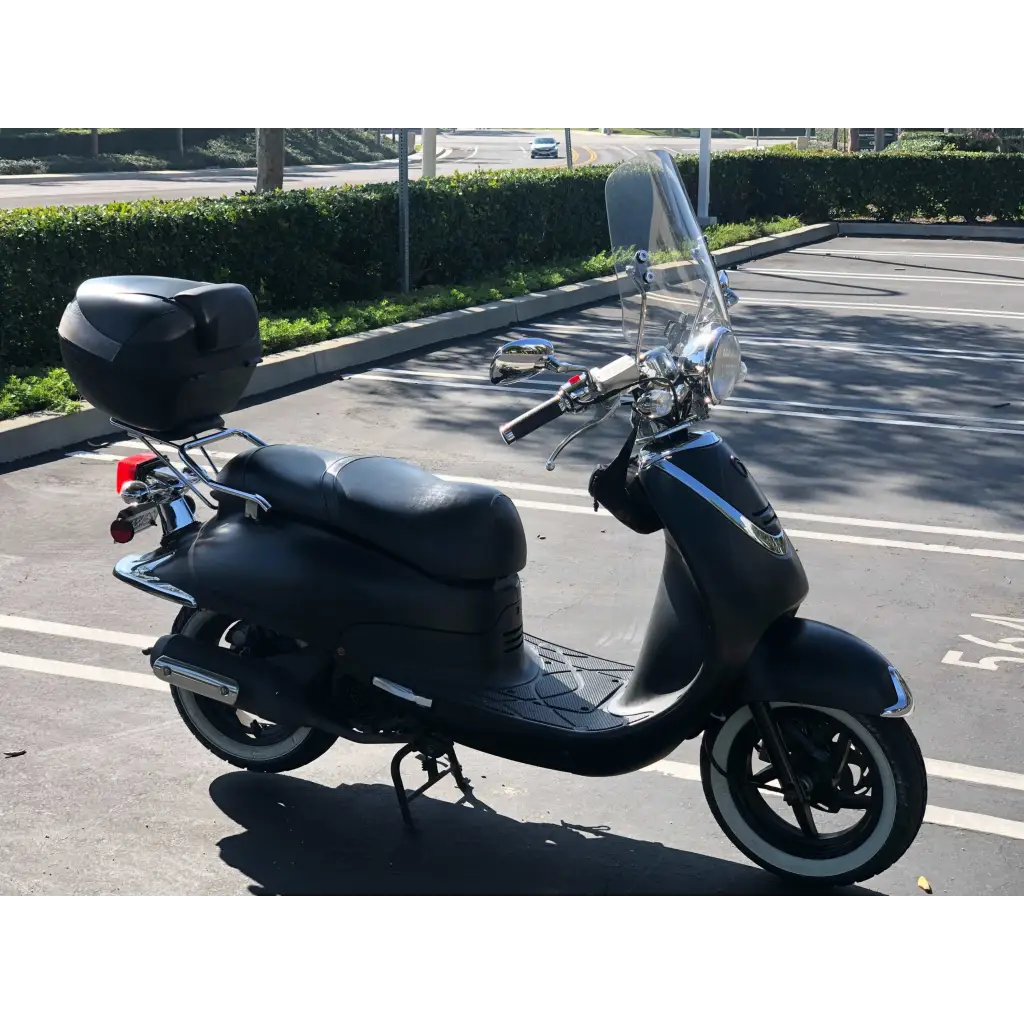 Deluxe Motorcycle Cover with Back Rack Trunk Pouch (XL) Black - Image 9