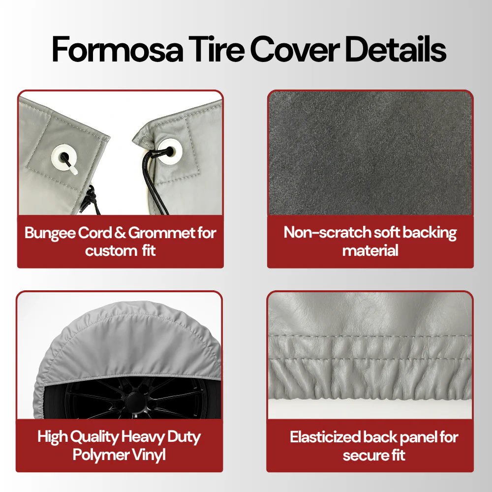 Deluxe tire/wheel covers fits tire 27.5"- 30.5" Dia. for RV's, Travel Trailers, Toy Haulers, 5th wheel trailers, Truck, Van, SUV (Set of 4) - Image 4