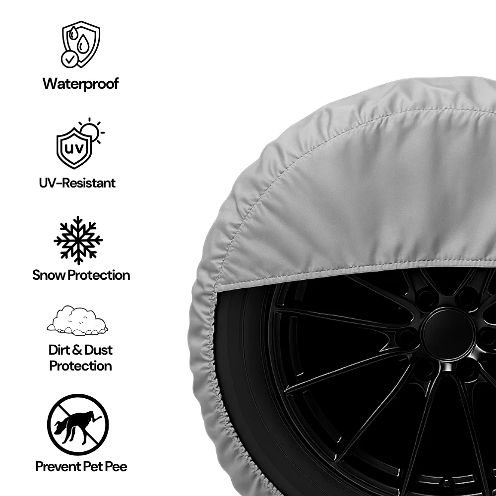 Deluxe tire/wheel covers fits tire 27.5"- 30.5" Dia. for RV's, Travel Trailers, Toy Haulers, 5th wheel trailers, Truck, Van, SUV (Set of 4) - Image 5