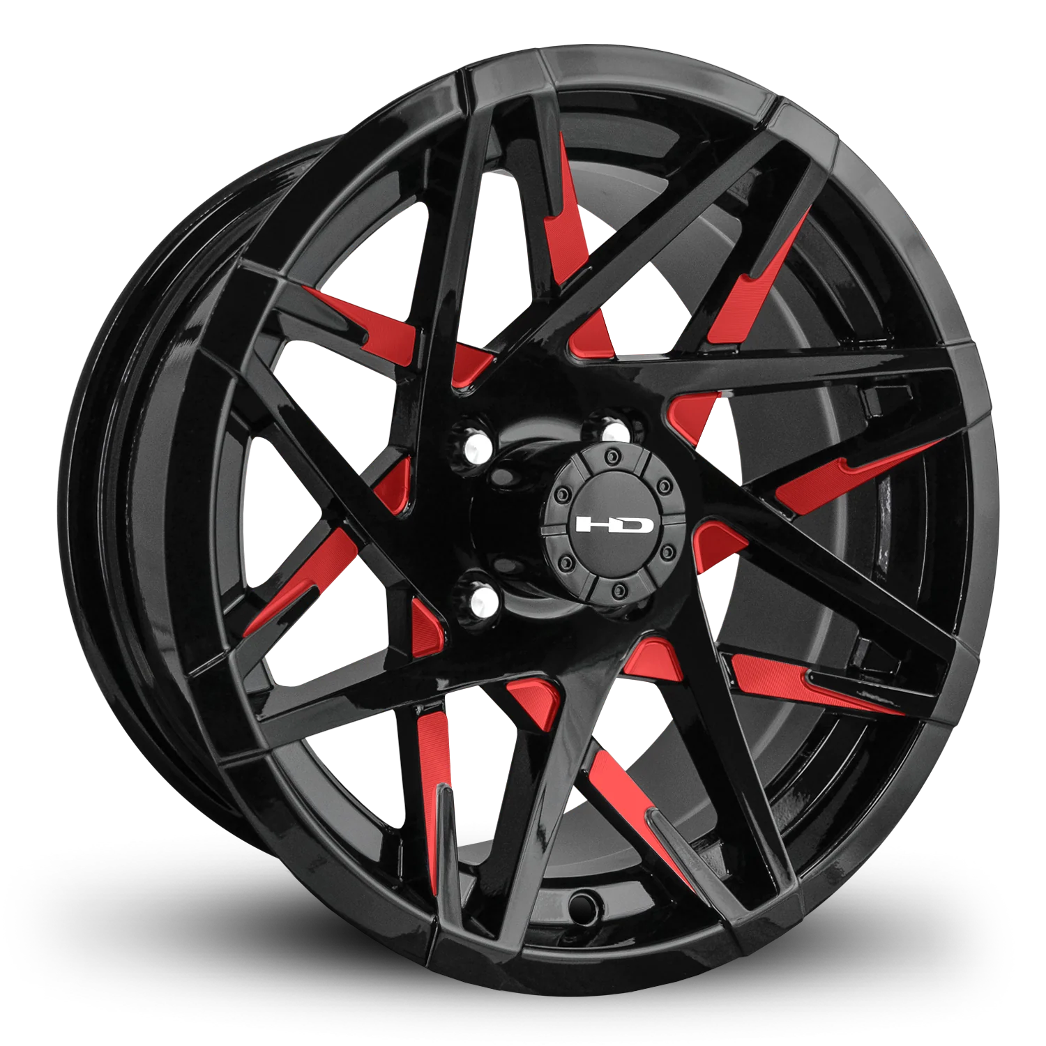 HD Golf Canyon 14x7 -14 4x101.6mm 68.2mm Gloss Red&BK/Milled Face