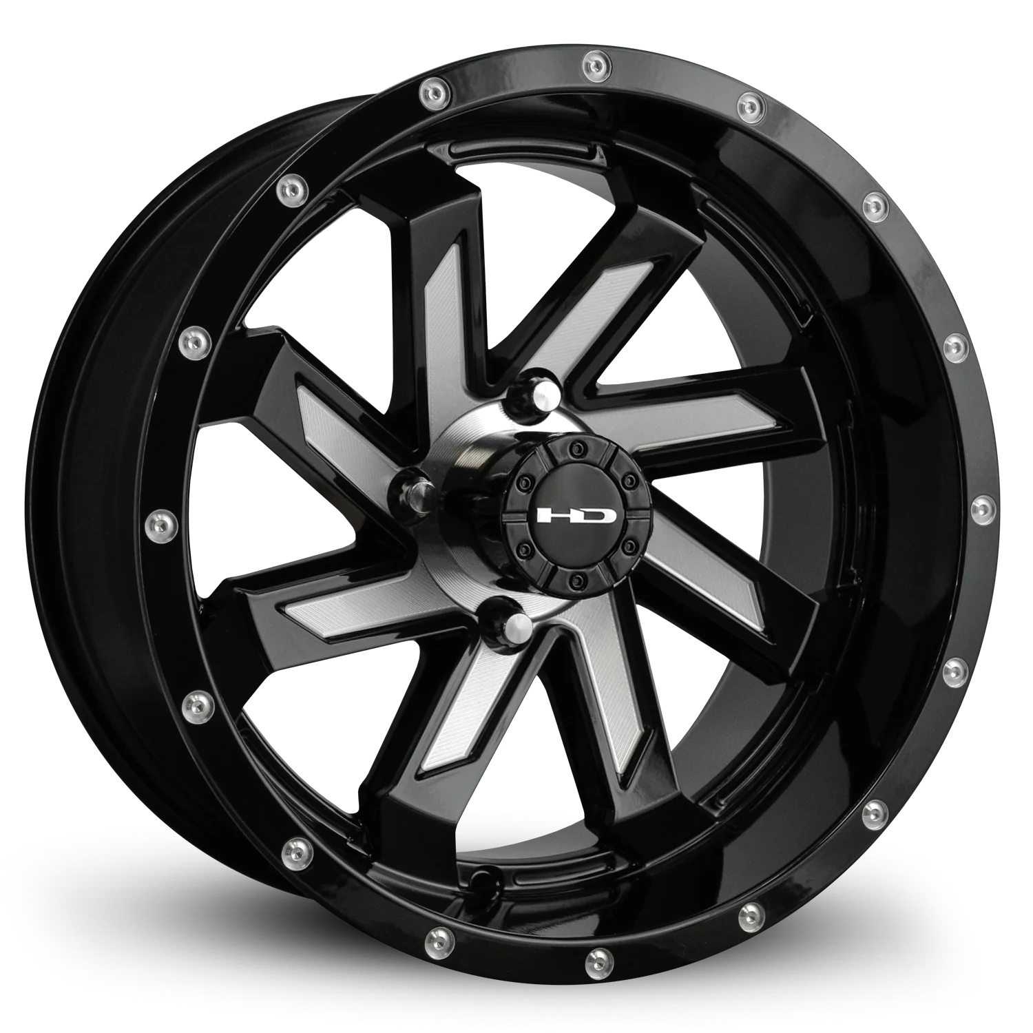 HD Golf Saw 14x7 -14 4x101.6mm 68.2mm Gloss Black/Milled Face