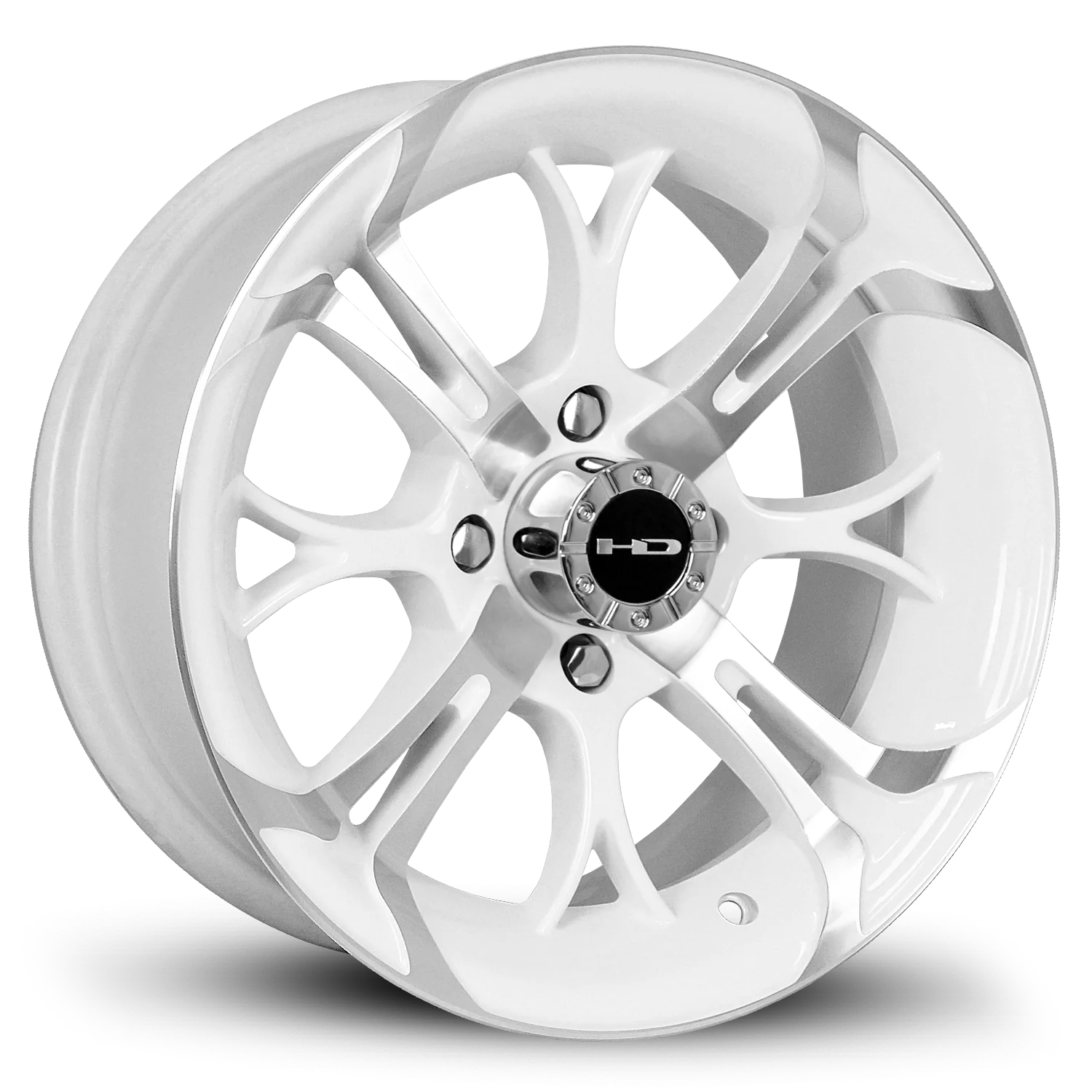 HD Golf Spinout 14x7 -10 4x101.6mm 68.2mm Gloss White/Machined Face