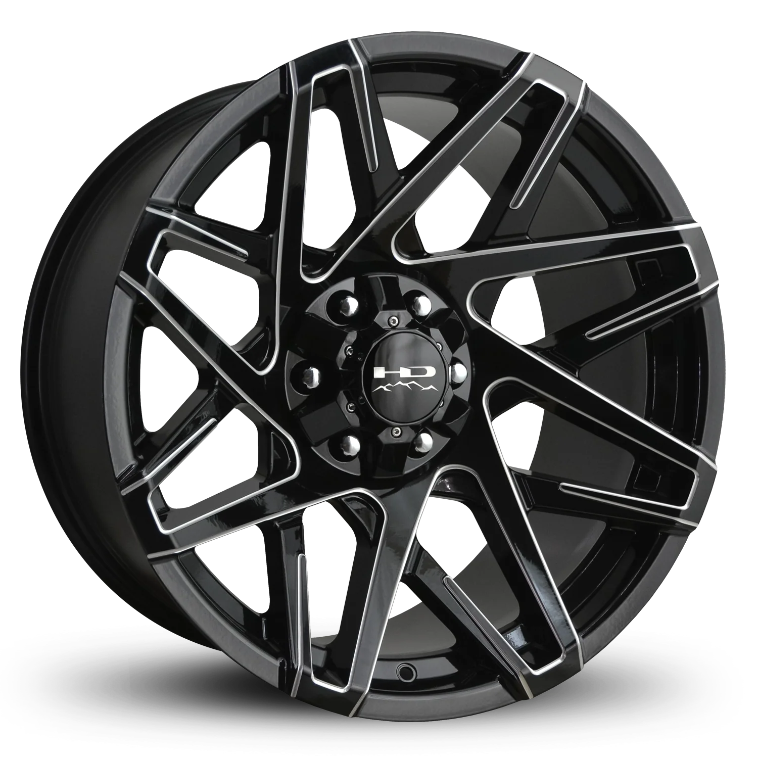 HD Offroad Canyon 20x10 -25 6x135/6x139.7mm 106.2mm Gloss Black/Milled Edge