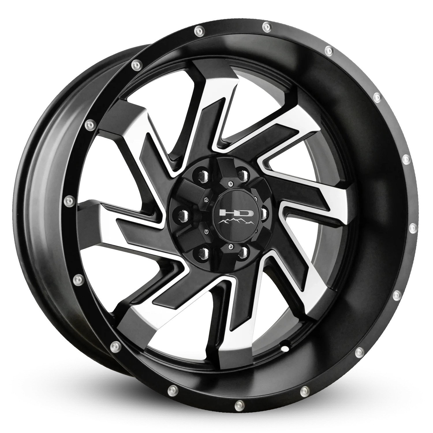 HD Offroad Saw 20x10 -25 6x135/6x139.7mm 106.2mm Satin Black/Machined Face