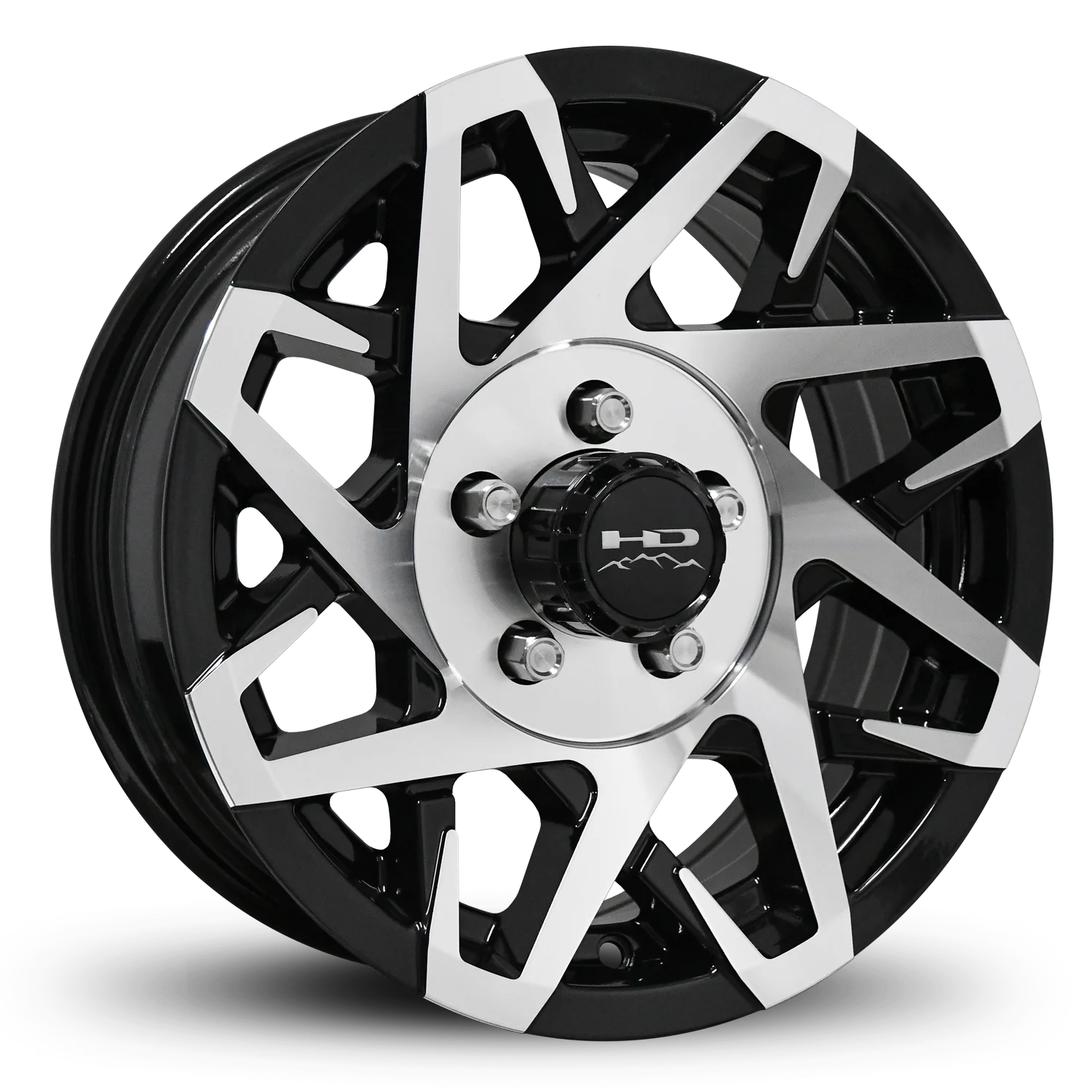 HD Trailer Canyon 15x6 +0 5x114.3mm 83mm Gloss Black/Machined Face