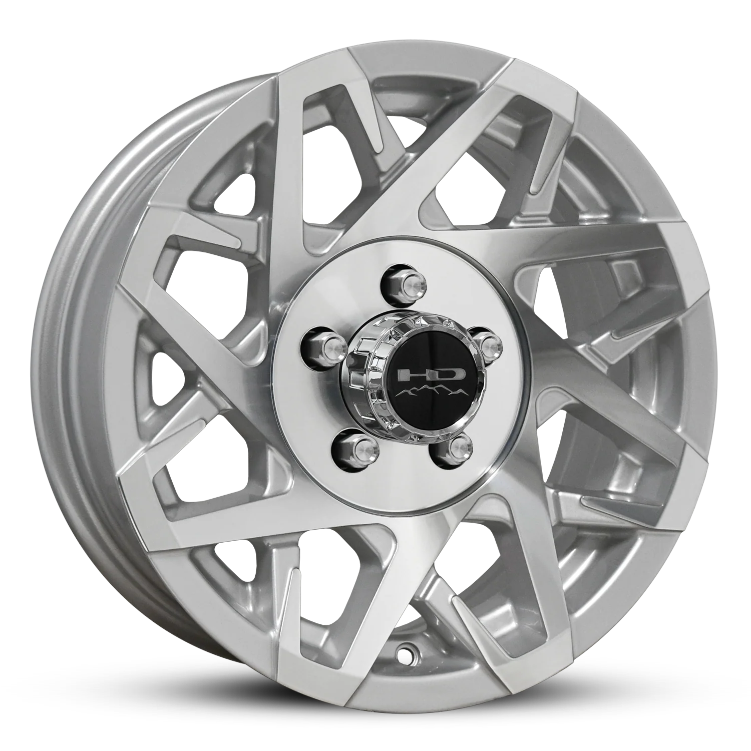 HD Trailer Canyon 15x6 +0 5x114.3mm 83mm Gloss Silver/Machined Face