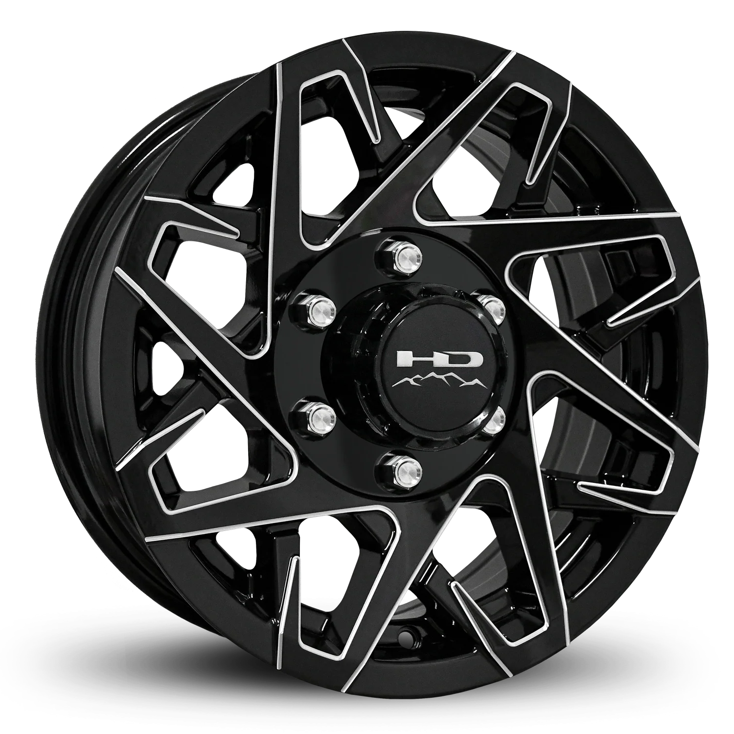 HD Trailer Canyon 15x6 +0 6x139.7mm 108mm Gloss Black/Milled Edge