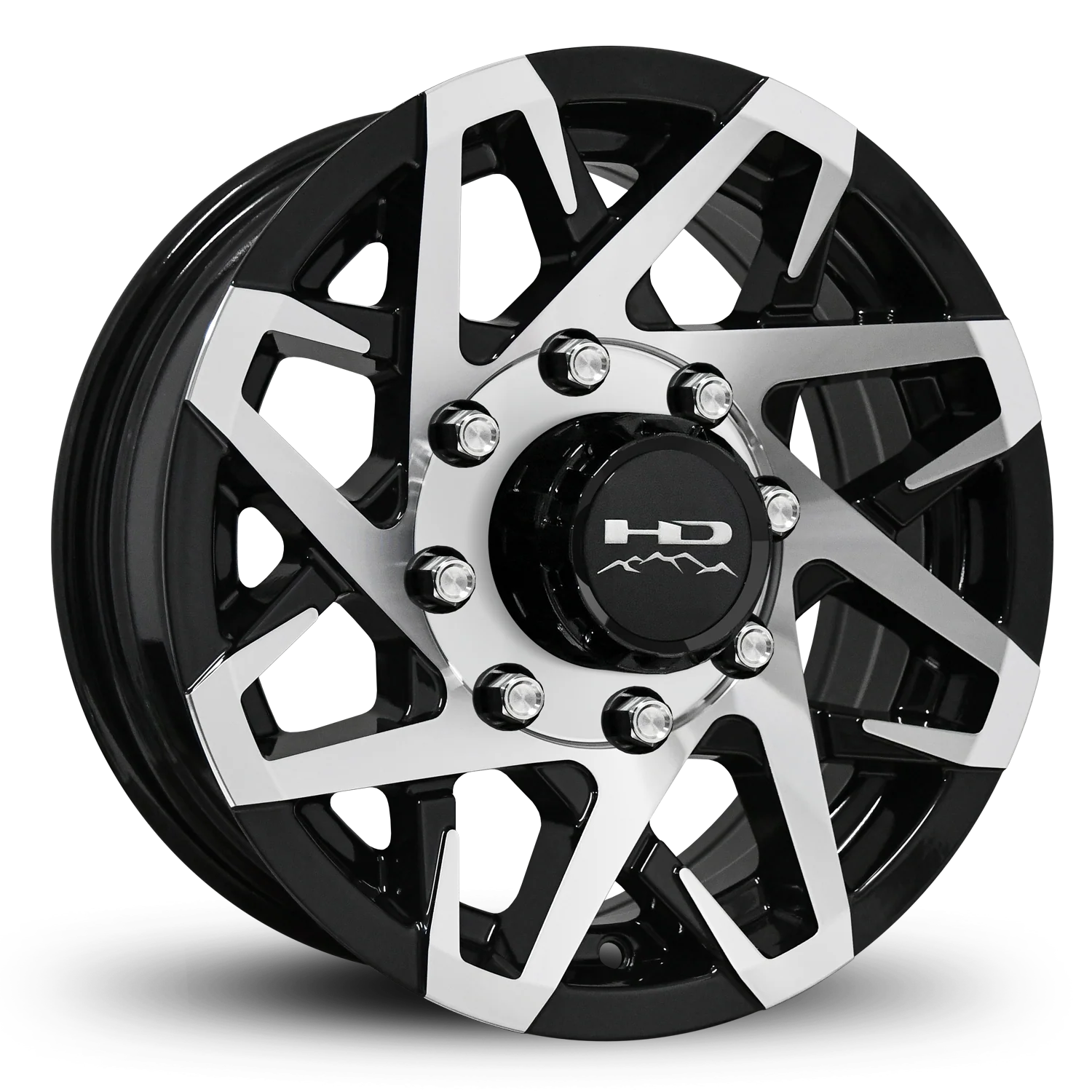 HD Trailer Canyon 16x6 +0 8x165mm 128.6mm Gloss Black/Machined Face
