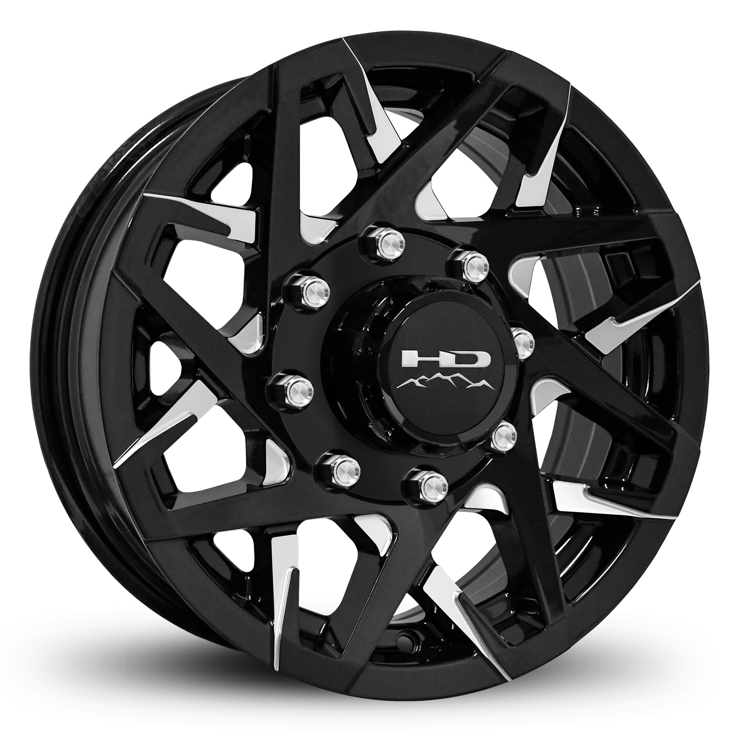 HD Trailer Canyon 16x6 +0 8x165mm 128.6mm Gloss Black/Milled Face