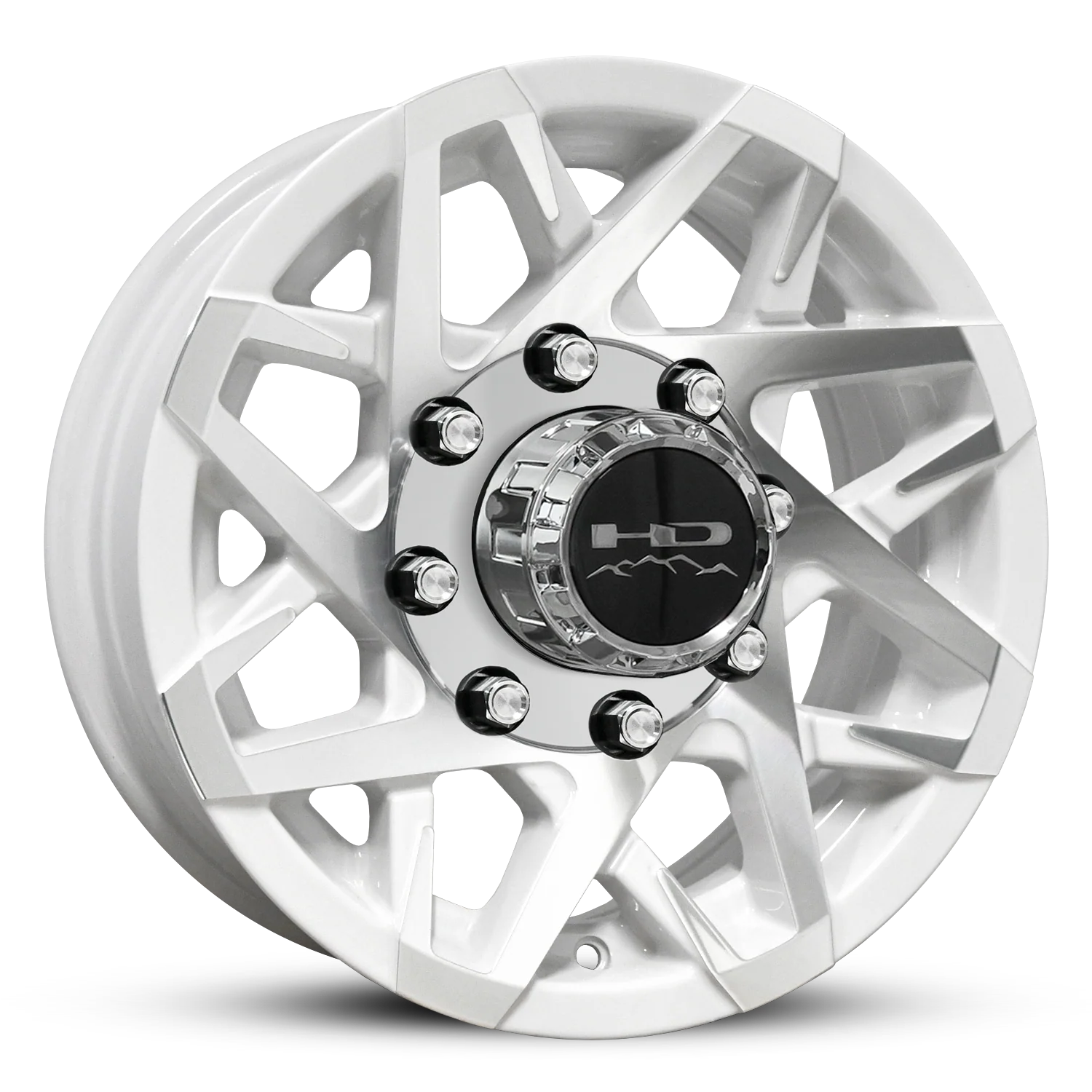 HD Trailer Canyon 16x6 +0 8x165mm 128.6mm Gloss White/Machined Face