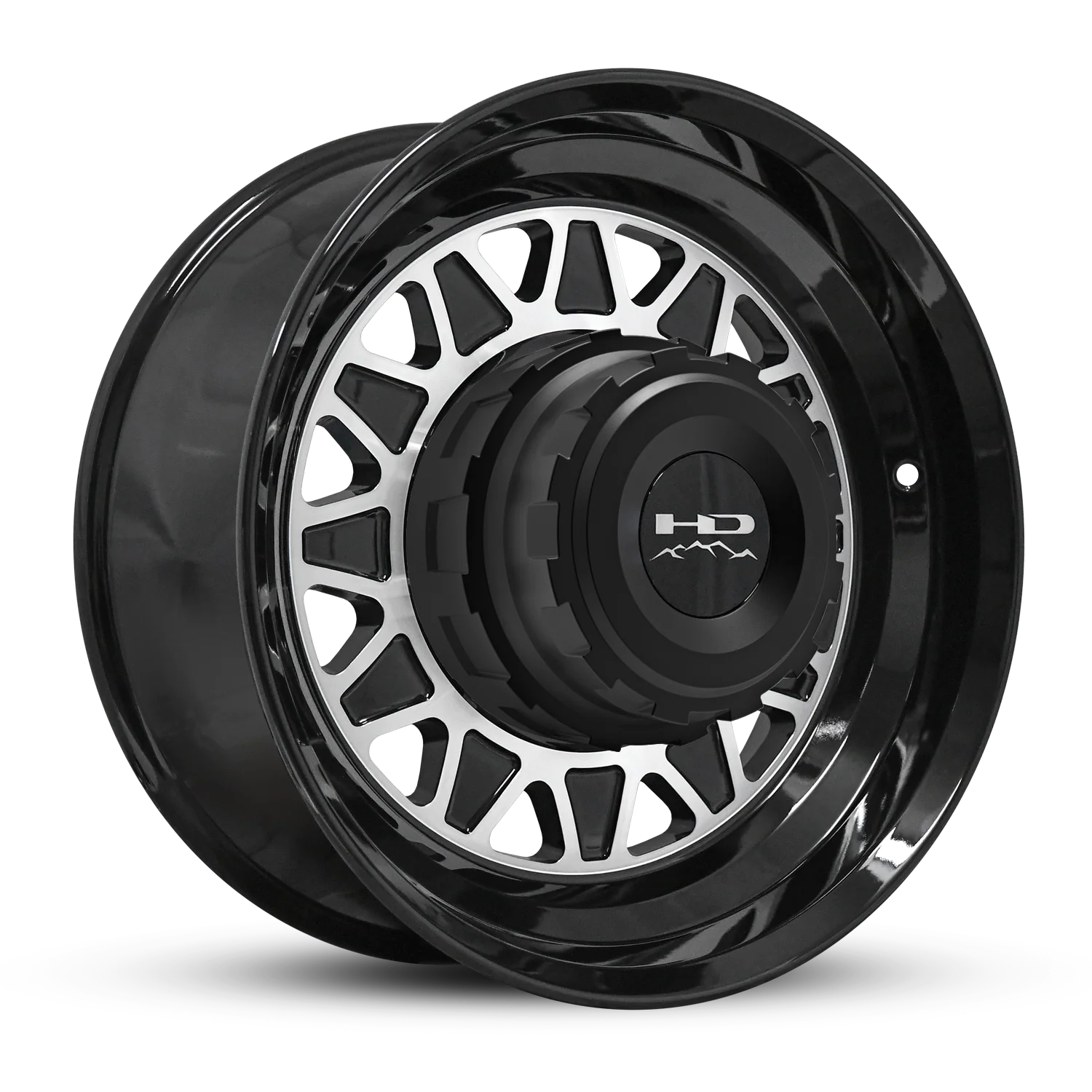 HD Trailer HDT Forged 17.5x6.75 +0 8x165mm 121.2mm Gloss Black/Machined Face - CAP NOT INCLUDED - Image 2