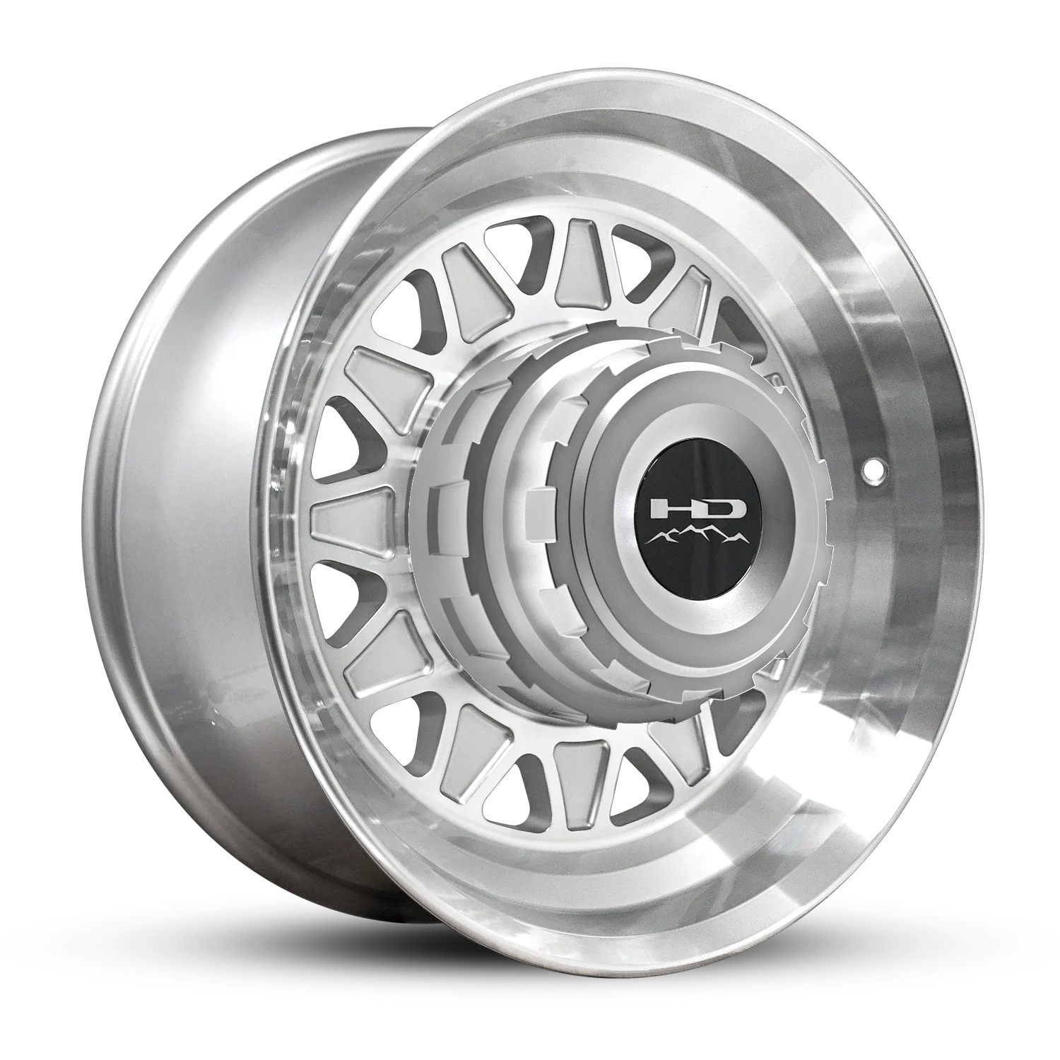 HD Trailer HDT Forged 17.5x6.75 +0 8x165mm 121.2mm Gloss Silver/Machined Face - CAP NOT INCLUDED - Image 2