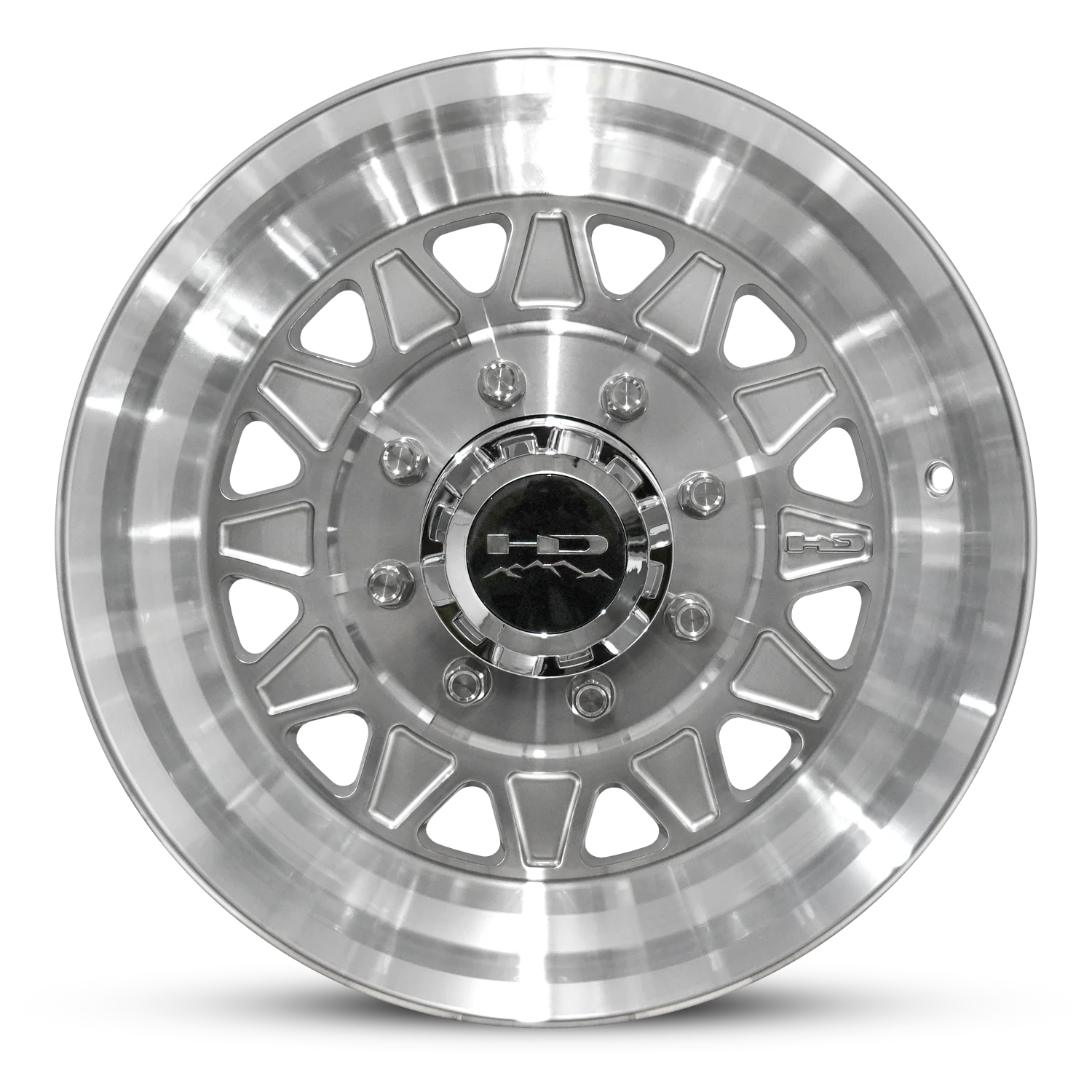 HD Trailer HDT Forged 17.5x6.75 +0 8x165mm 128.6mm Gloss Silver/Machined Face - Image 3