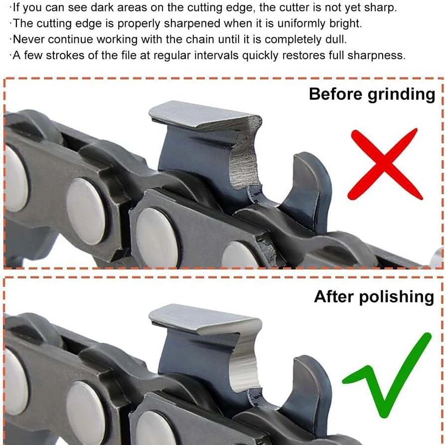 Hipa 11/64 inch 4.5mm Round Chainsaw Chain File With File Guide to Sharpen .325 Pitch 3/8 inch Low Profile Saw Chain, 3 pcs - Image 4