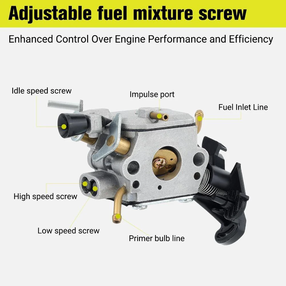 Hipa Carburetor Kit for Husqvarna 450E 450 445 445E Rancher Chainsaw # Replace for C1M-EL37B 5064504-01 5312156-01 - Image 7