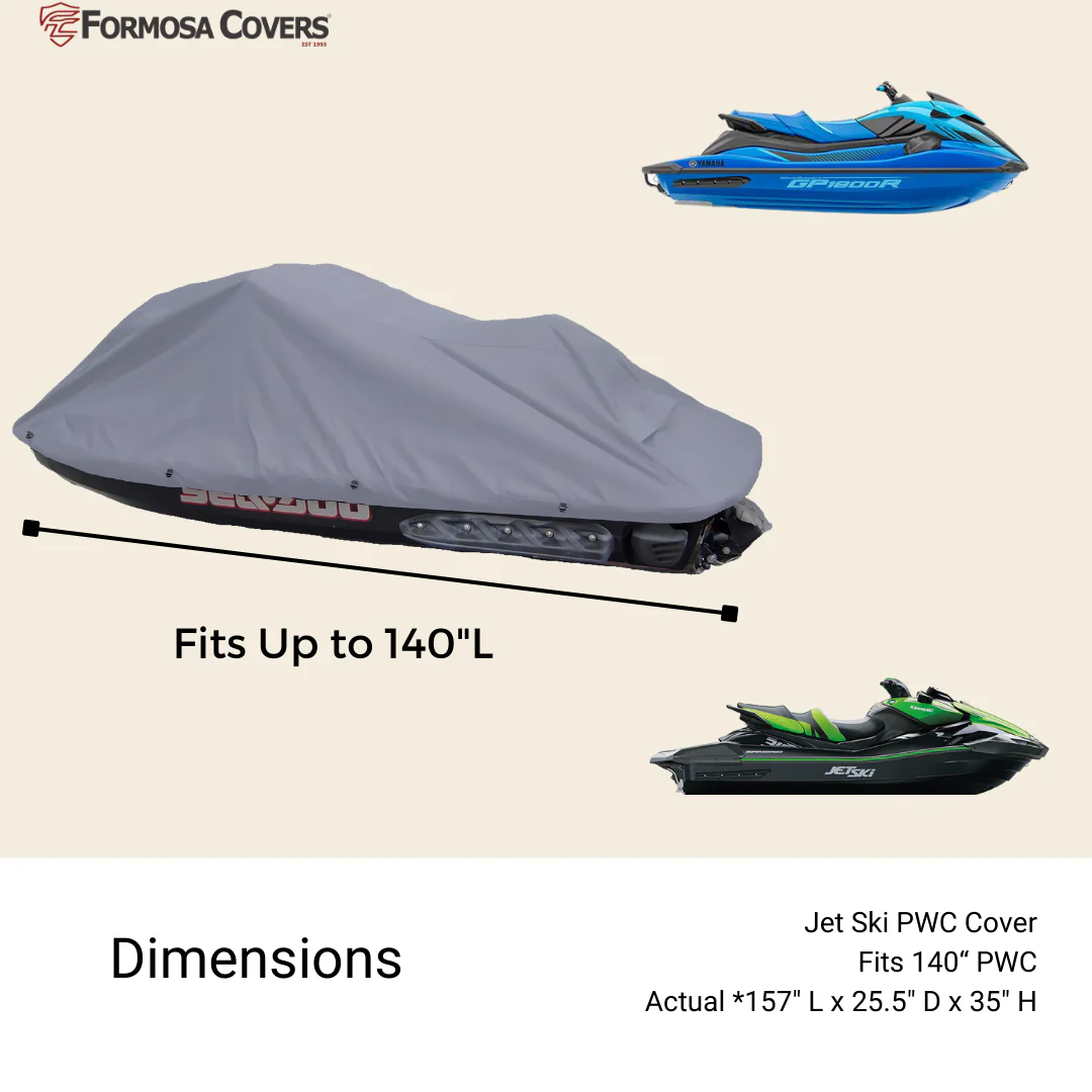 Jet Ski Personal Watercraft Cover fits up to 140"L - Image 3