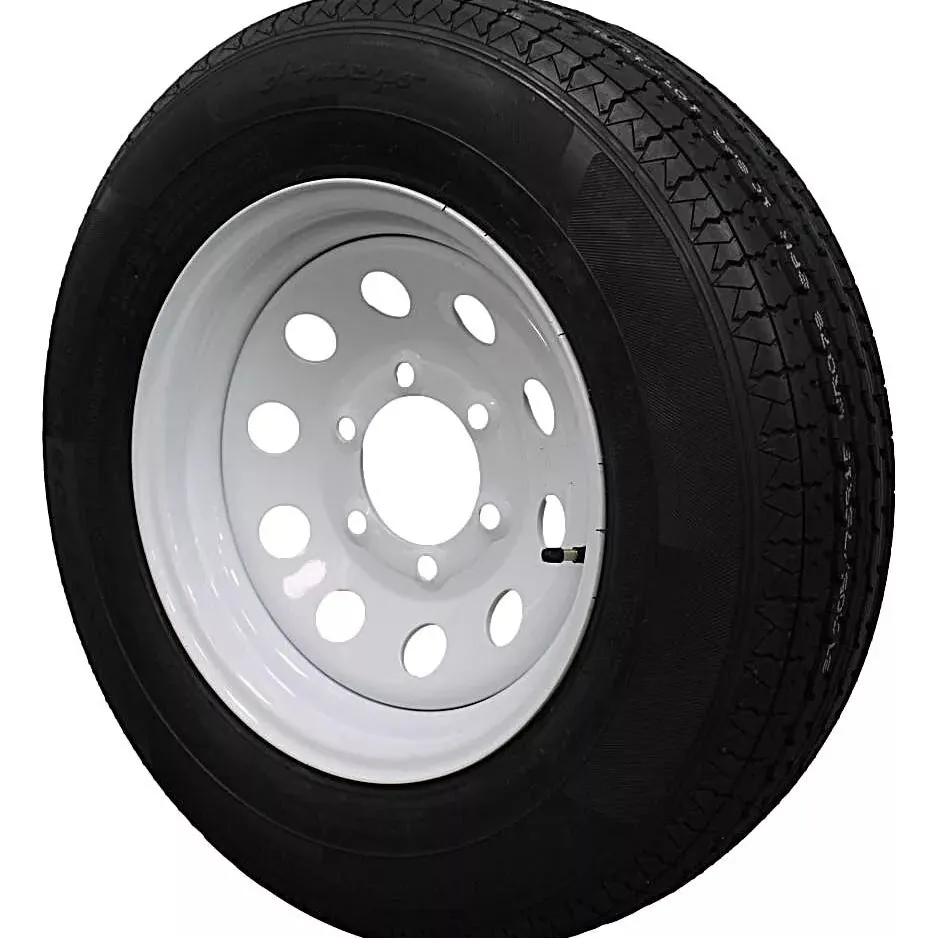 (Set of 2) Antego Tire and Wheel 205/75R15 Highway Terrain – 15.0-Inch Rim, 8-Ply-Ply Strength, Load 107.0, Speed M – Heavy-Duty Trailer Tire | A15604520116108ST20575R15-B2