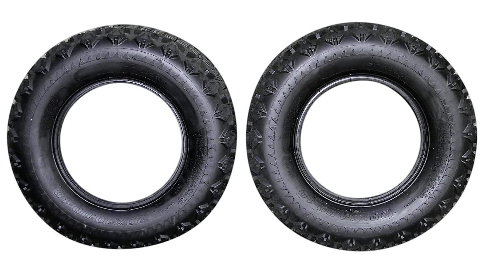 (Single) 20x10.00-10 Tires for ATV/UTV/Mowers/Gators/Caymons/Golf Carts and More