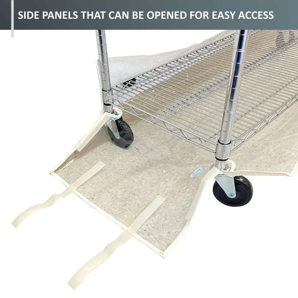 Storage Shelving Bottom Cover, 36"W x 14"D x 6"H, All Clear PVC Panels (Bottom Part ONLY) - Image 3