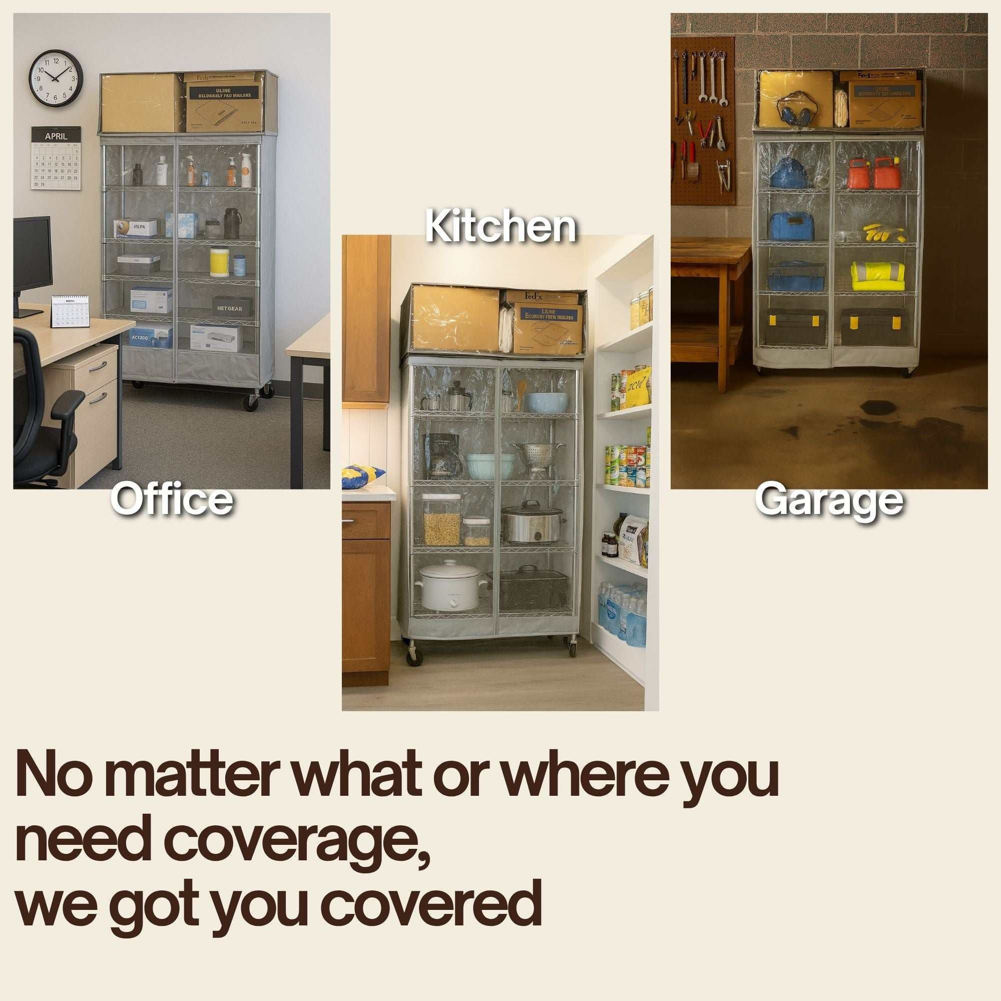 Storage Shelving Top Cover, 48"W x 18"D x 18"H, one side see through panel (Top Part ONLY) - Image 6