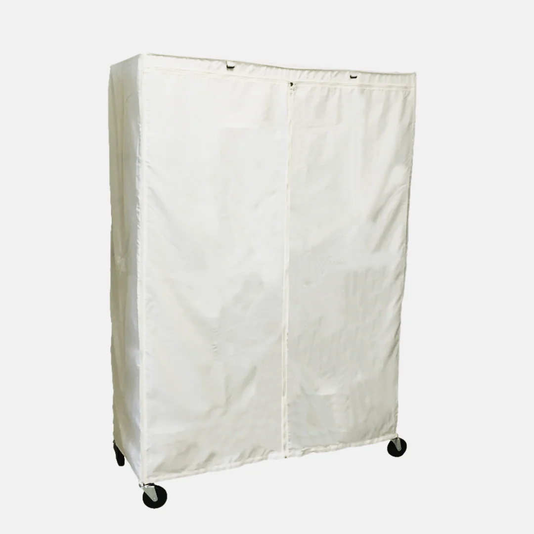Storage Shelving Unit Cover, fits racks 30"W x 18"D x 72"H one side see through panel in Off White - Image 4