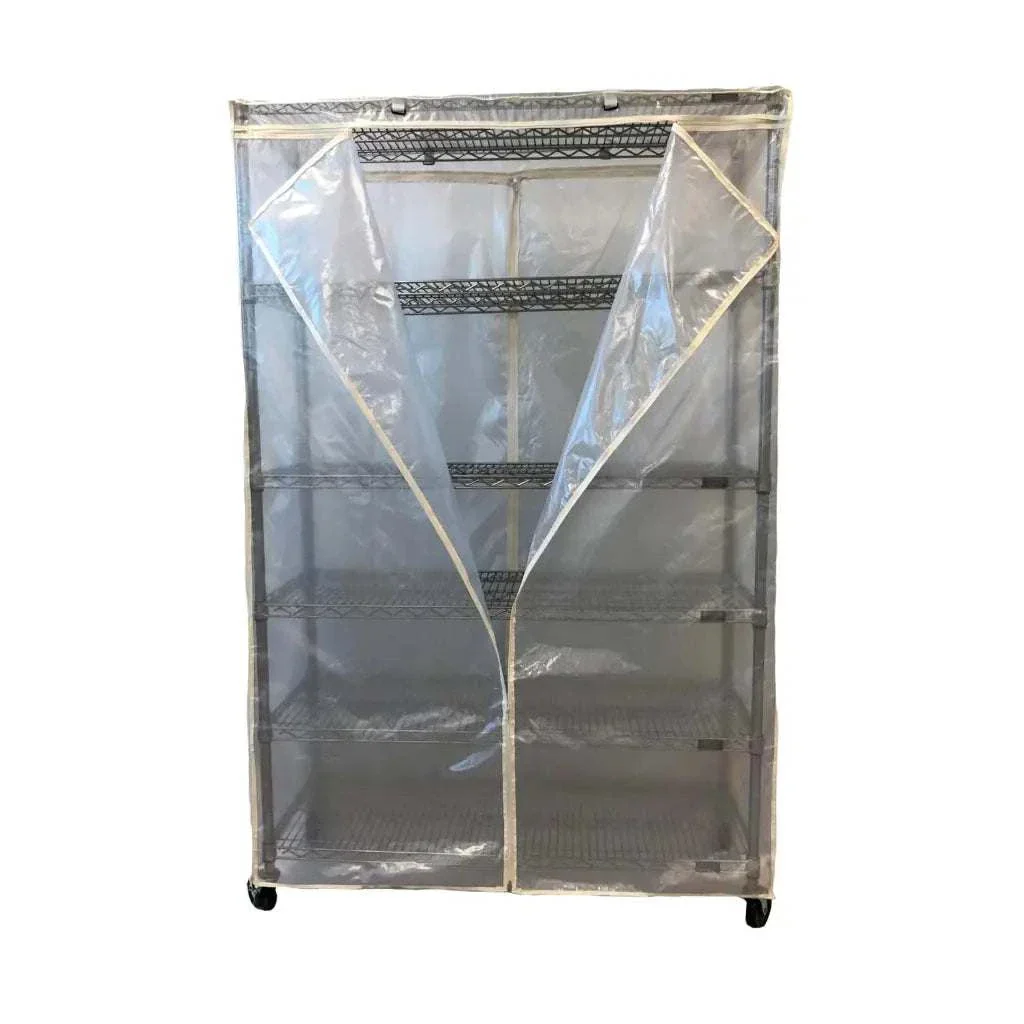 Storage Shelving Unit Cover, fits racks 36"W x 14"D x 54"H all see through mesh PVC - Image 4