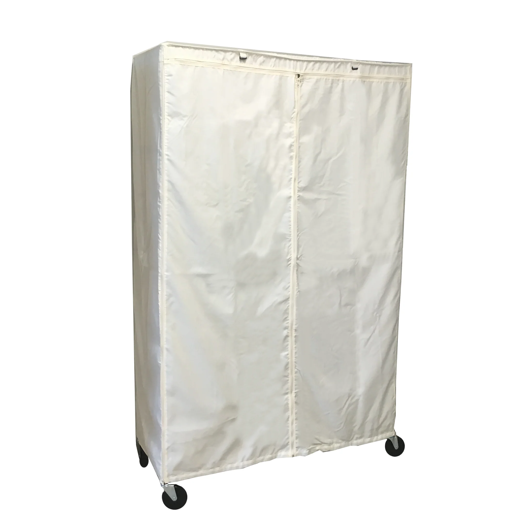 Storage Shelving Unit Cover, fits racks 48"W x 18"D x 72"H in Off White